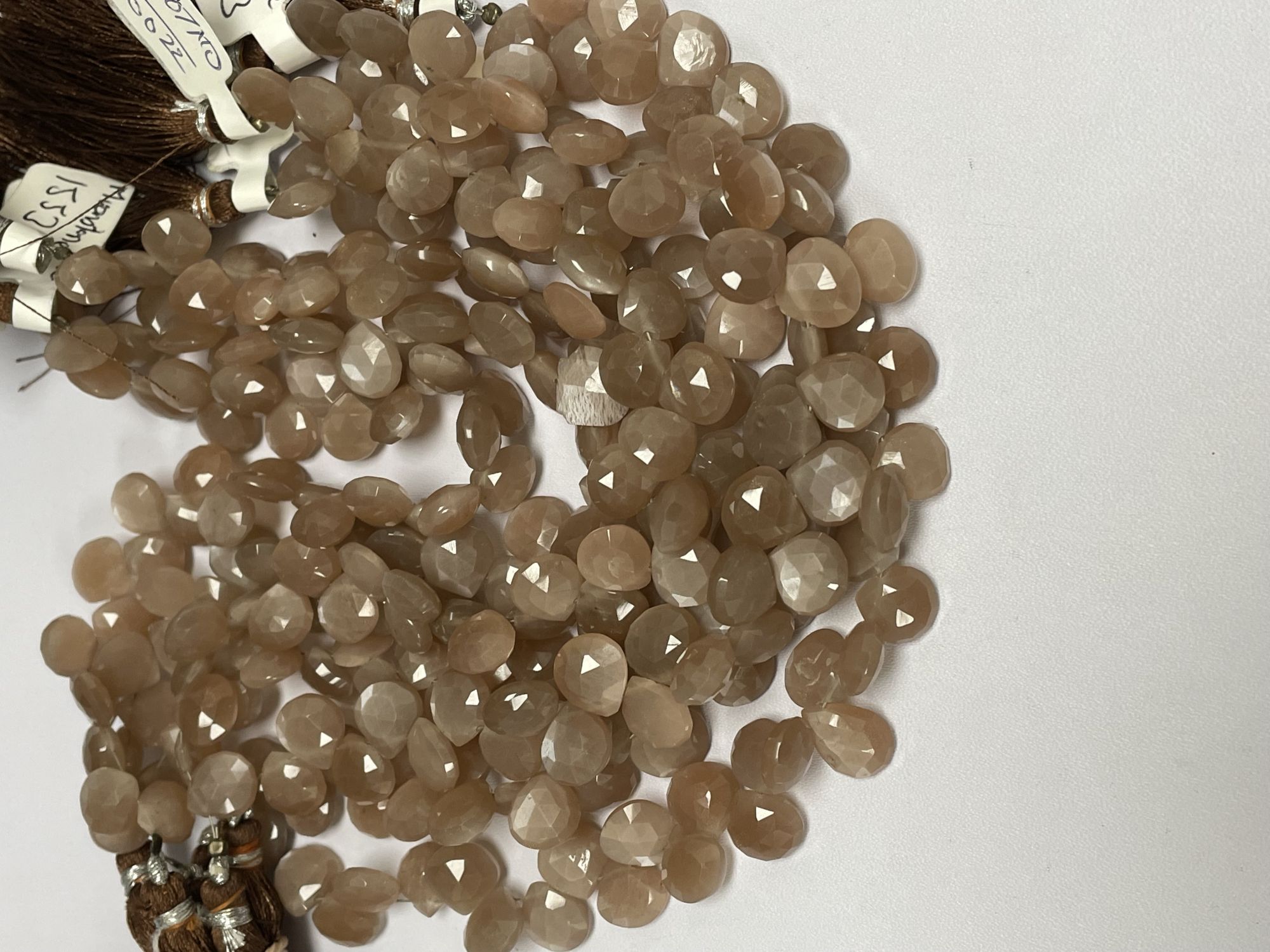 Chocolate Moonstone Heart Faceted