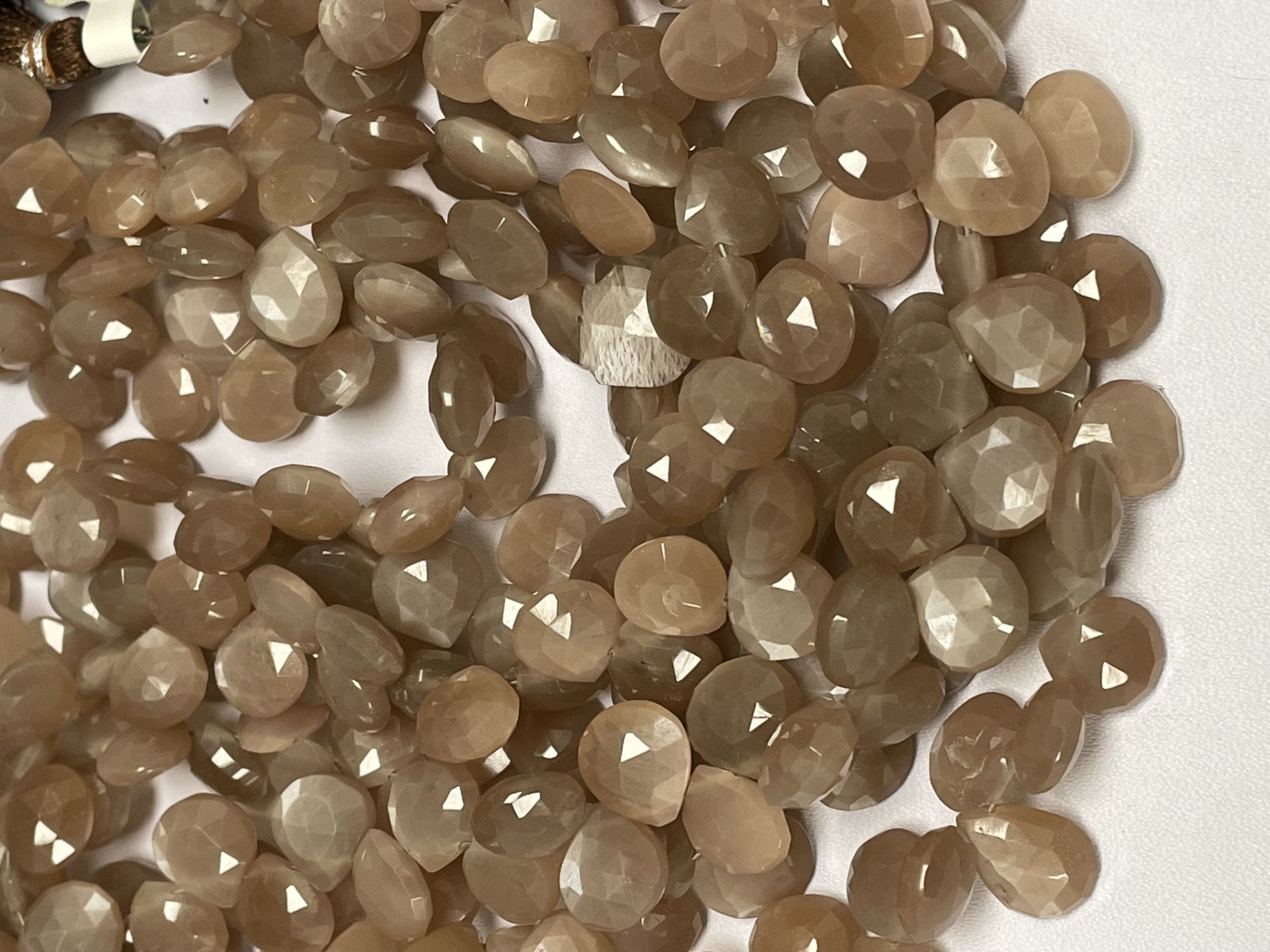 Chocolate Moonstone Heart Faceted