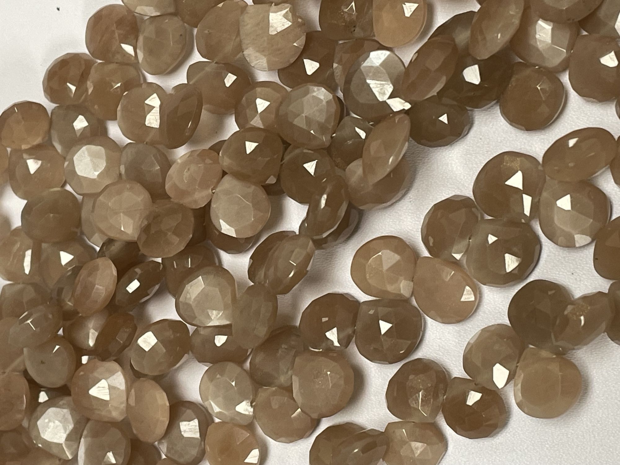 Chocolate Moonstone Heart Faceted