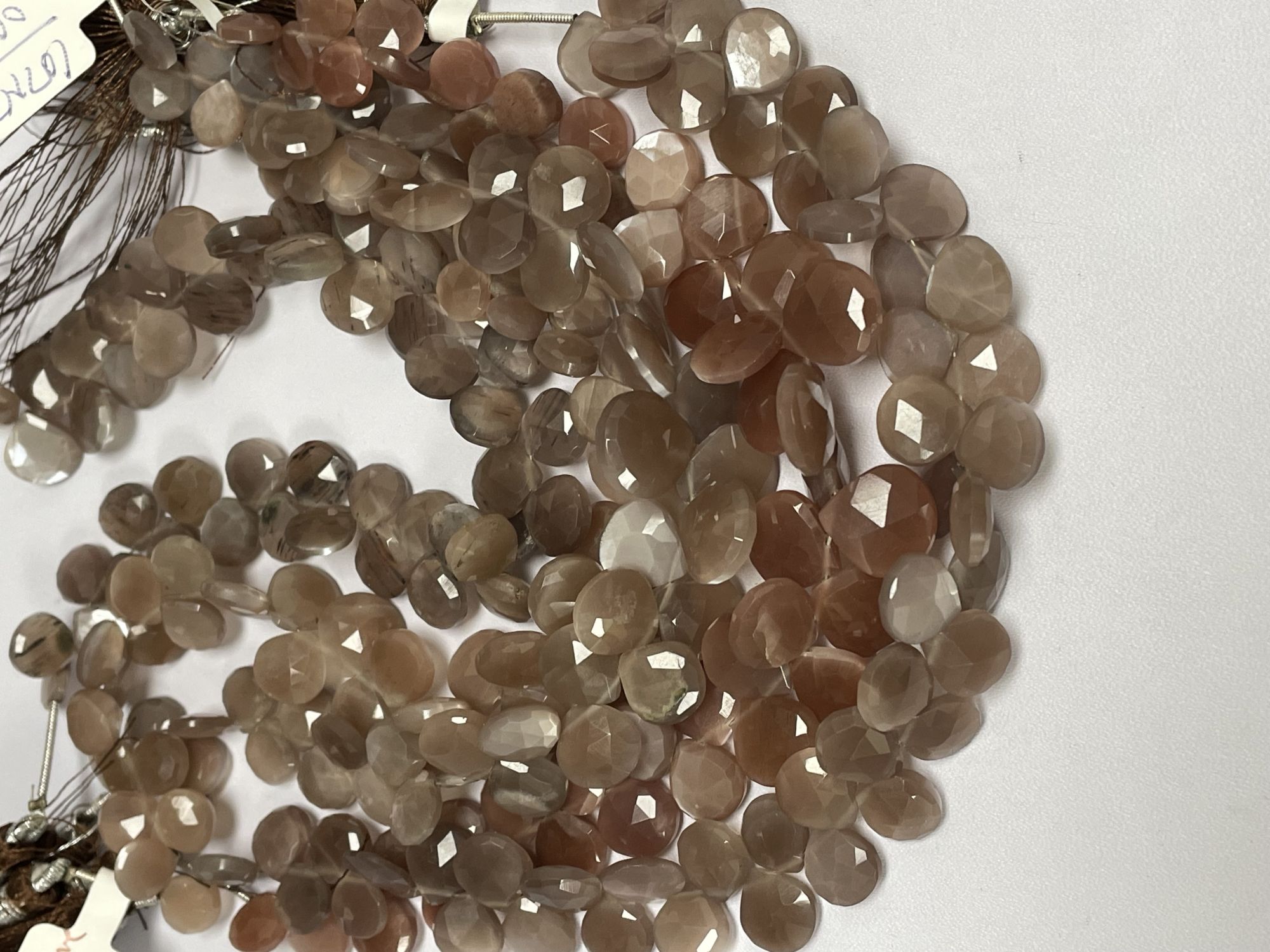Chocolate Moonstone Heart Faceted