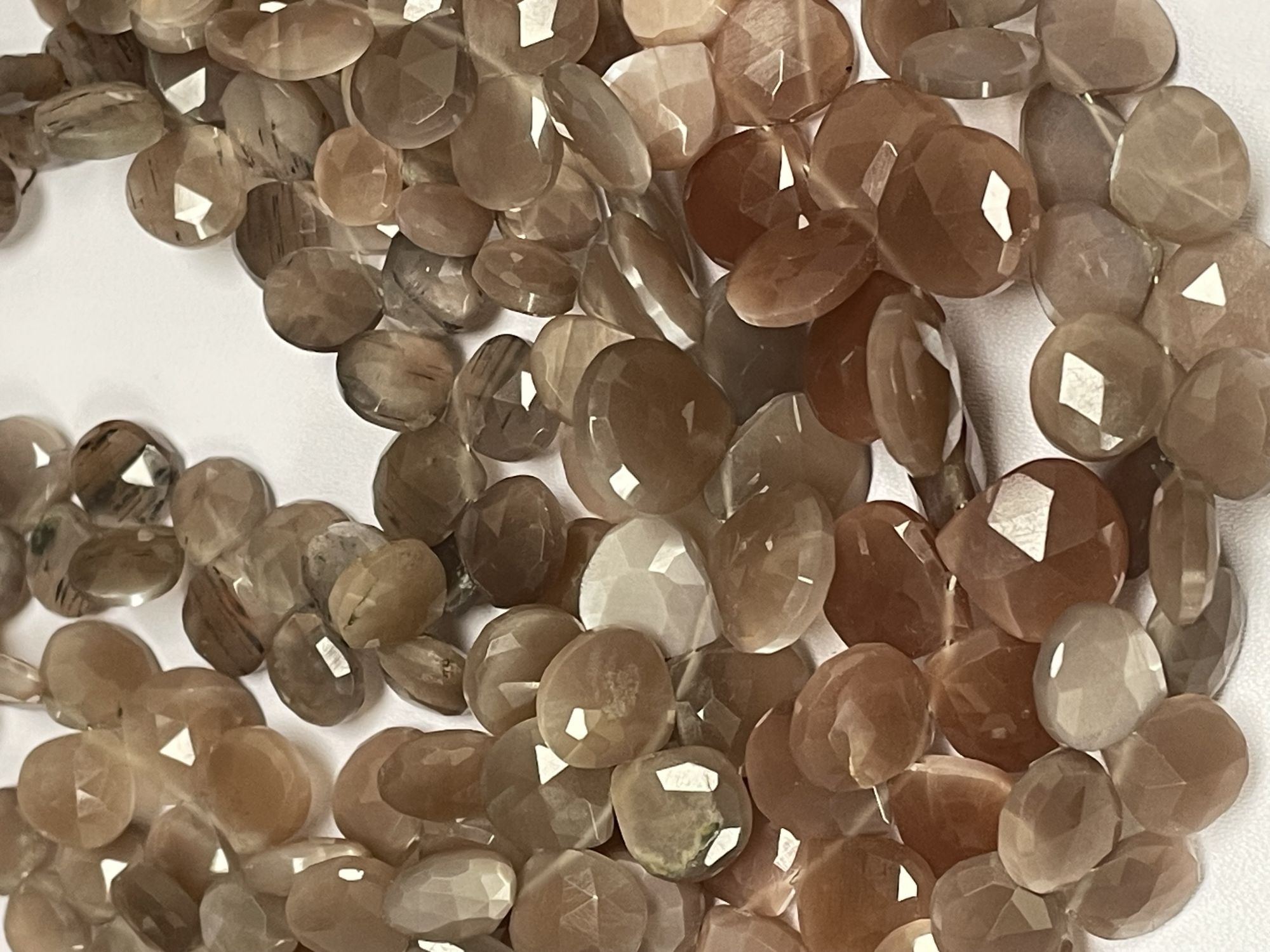 Chocolate Moonstone Heart Faceted