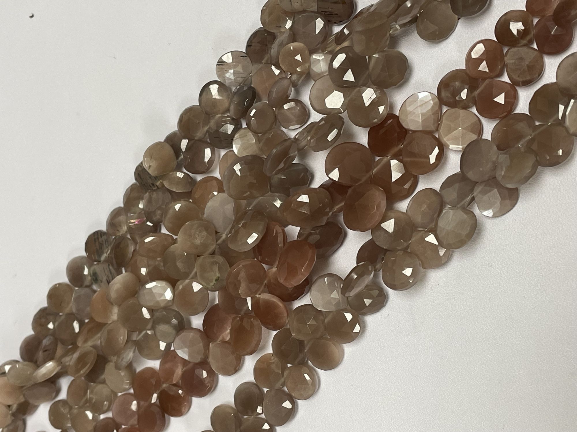 Chocolate Moonstone Heart Faceted