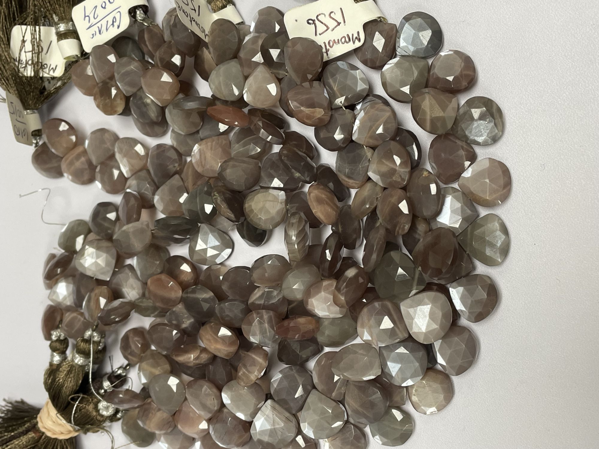 Chocolate Moonstone Heart Faceted