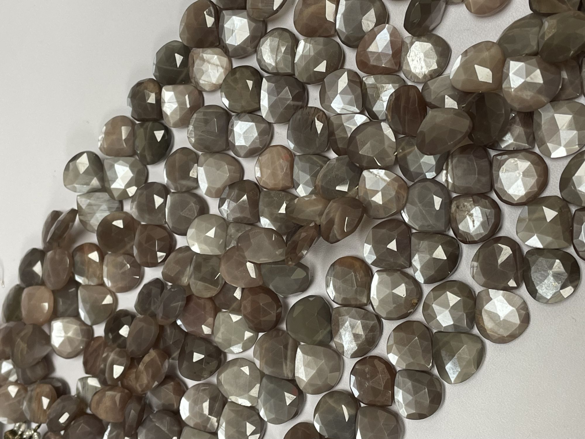 Chocolate Moonstone Heart Faceted