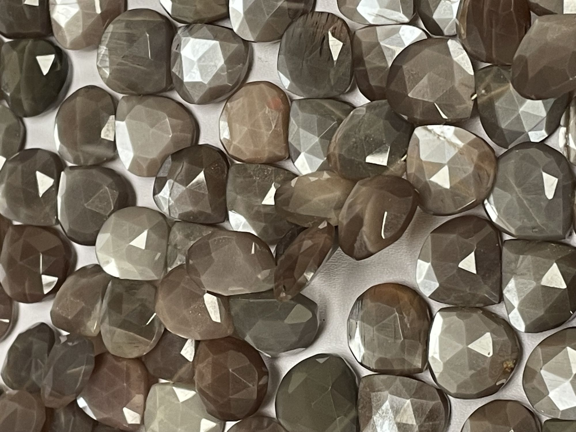 Chocolate Moonstone Heart Faceted