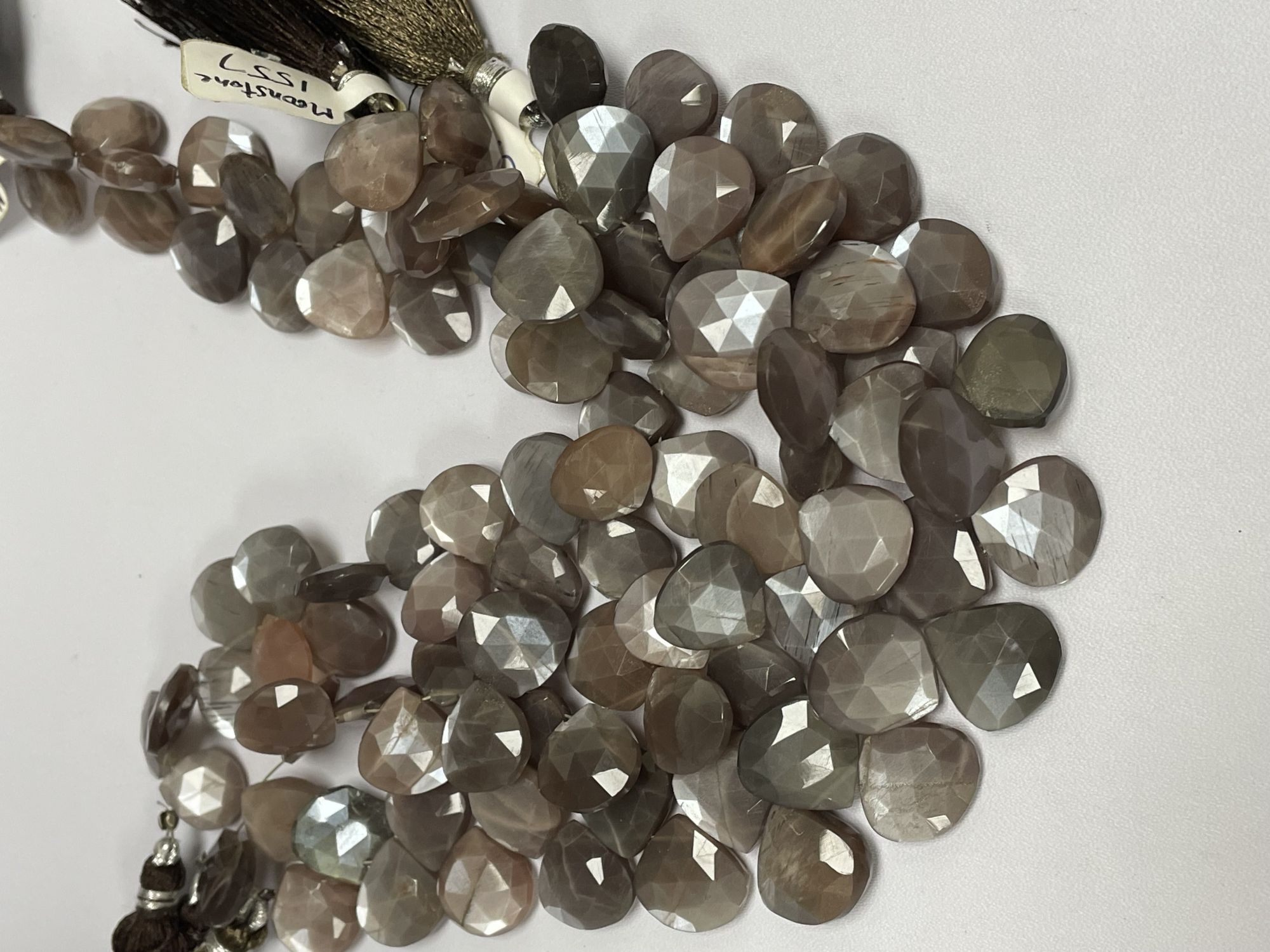 Chocolate Moonstone Heart Faceted