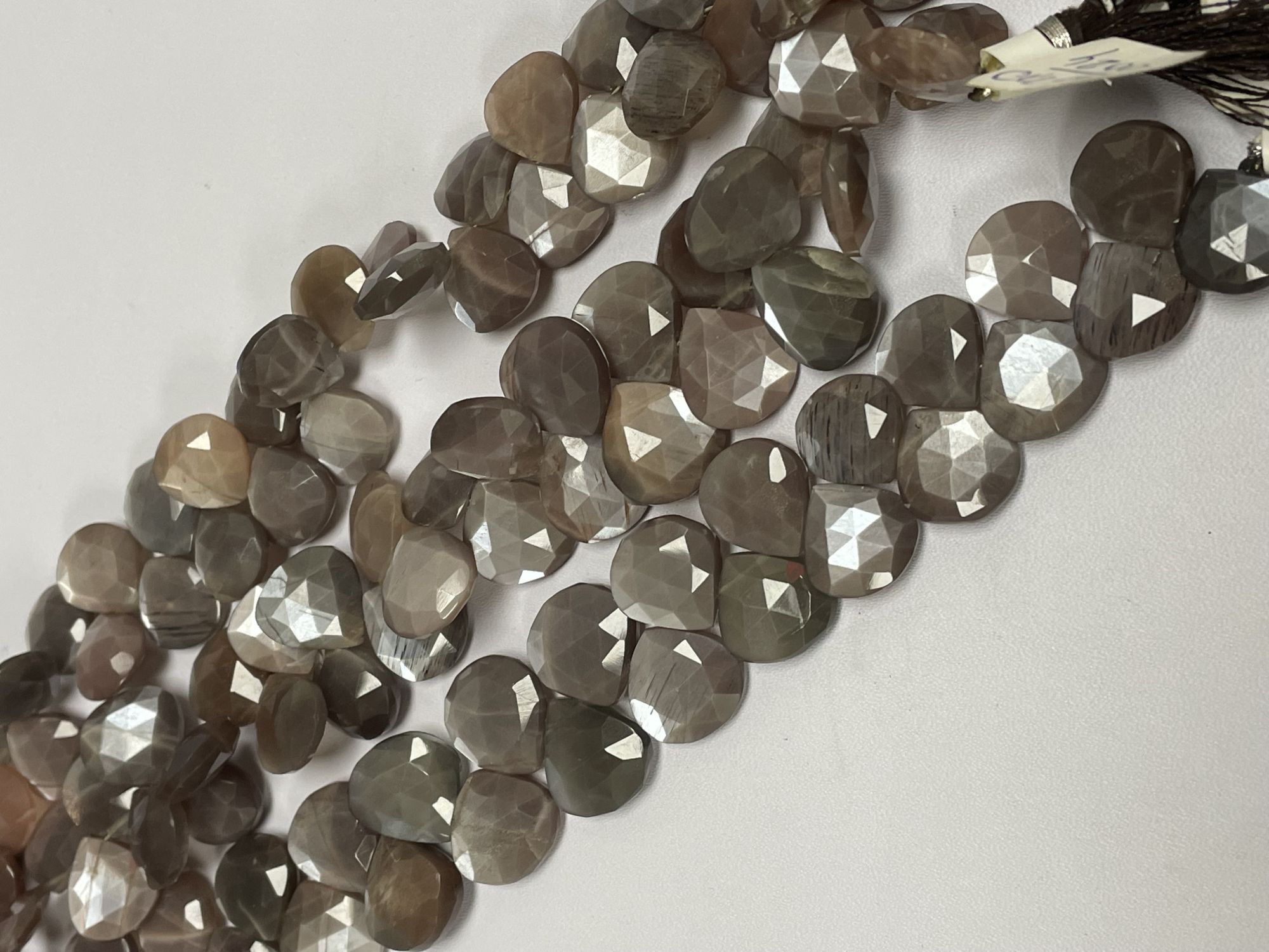 Chocolate Moonstone Heart Faceted