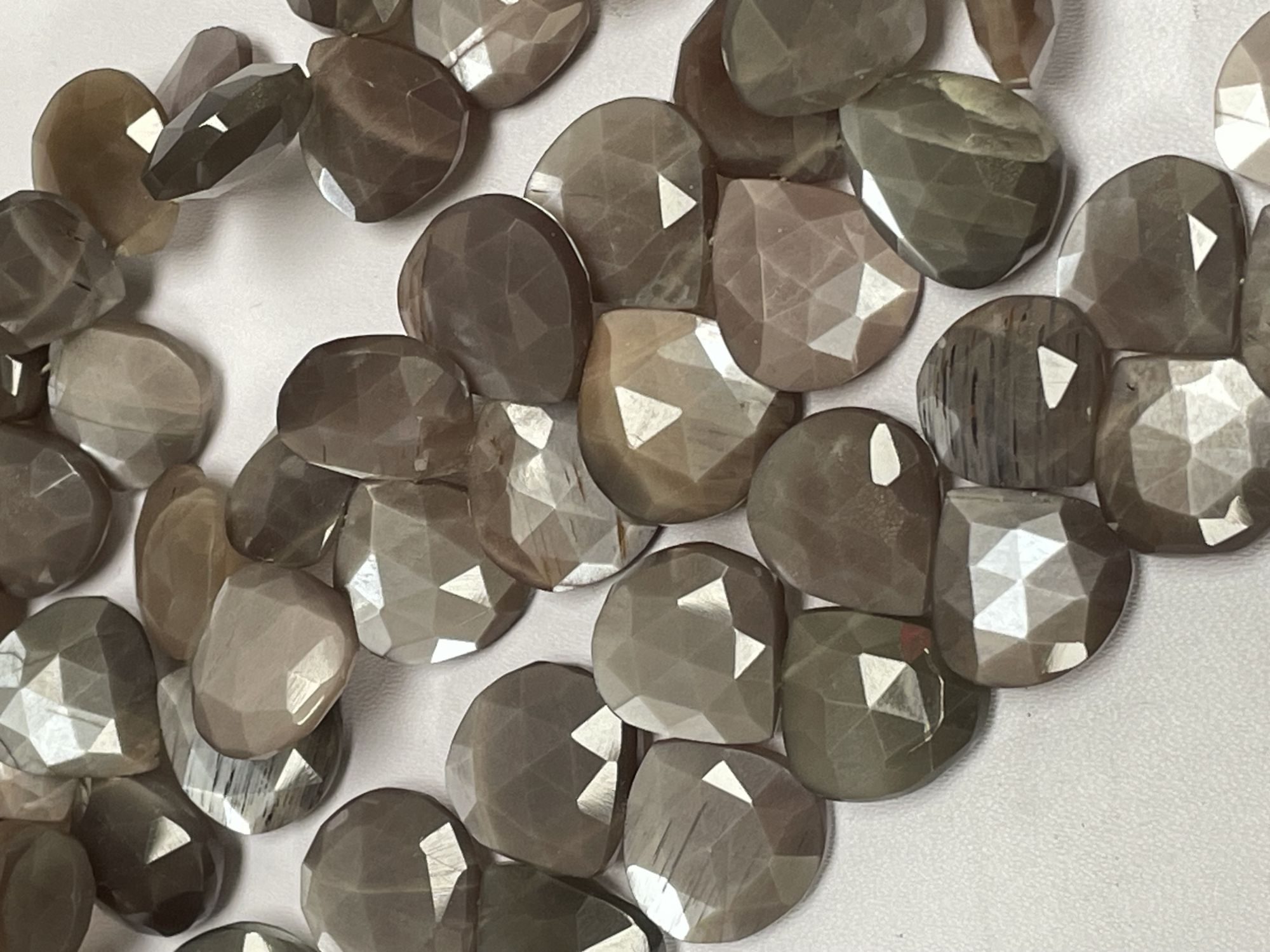 Chocolate Moonstone Heart Faceted