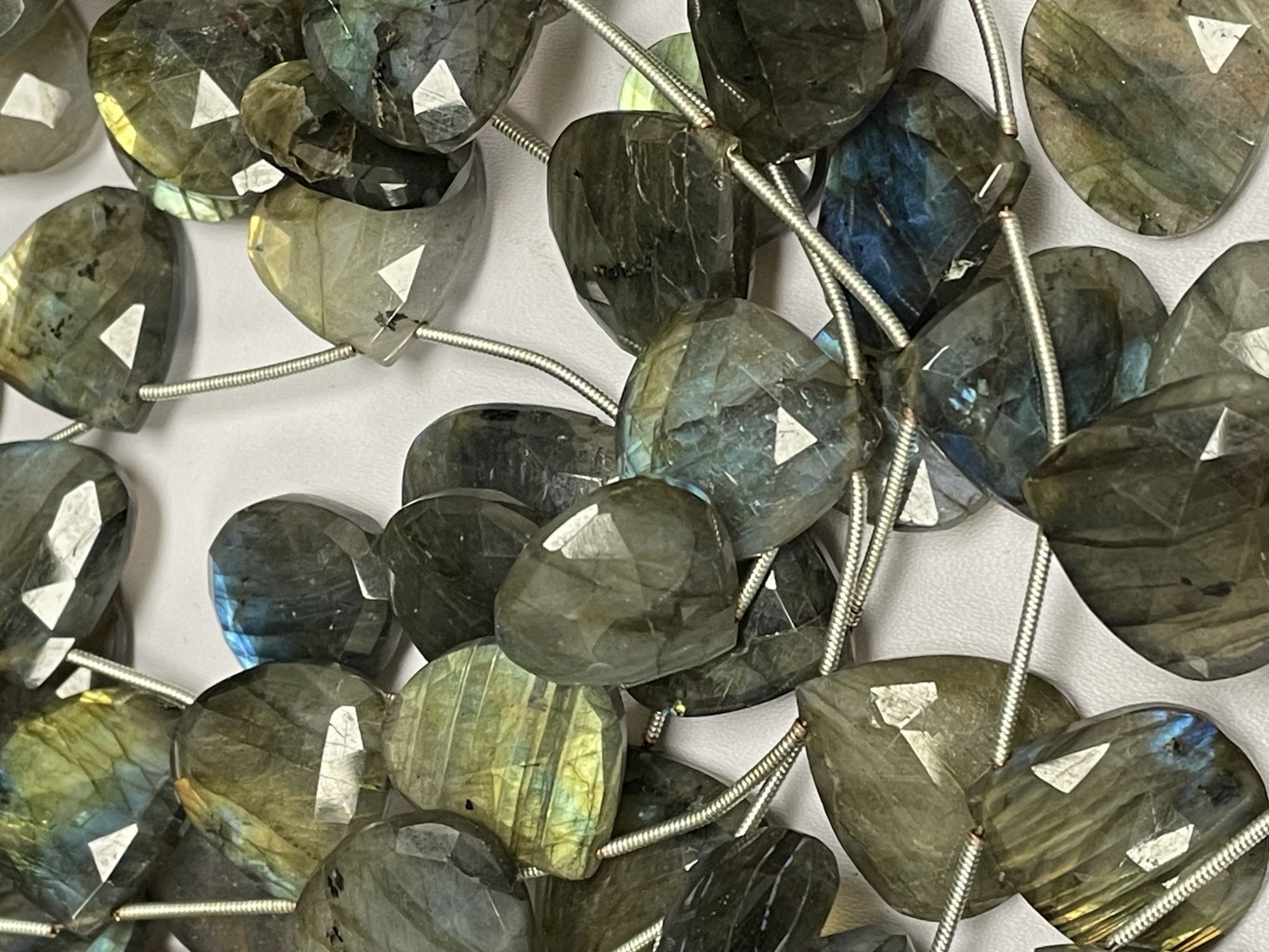Labradorite Heart Faceted