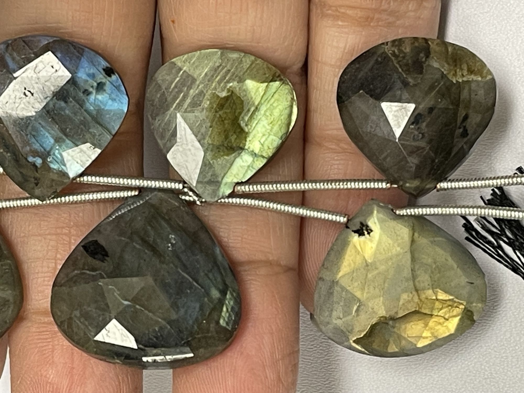 Labradorite Heart Faceted