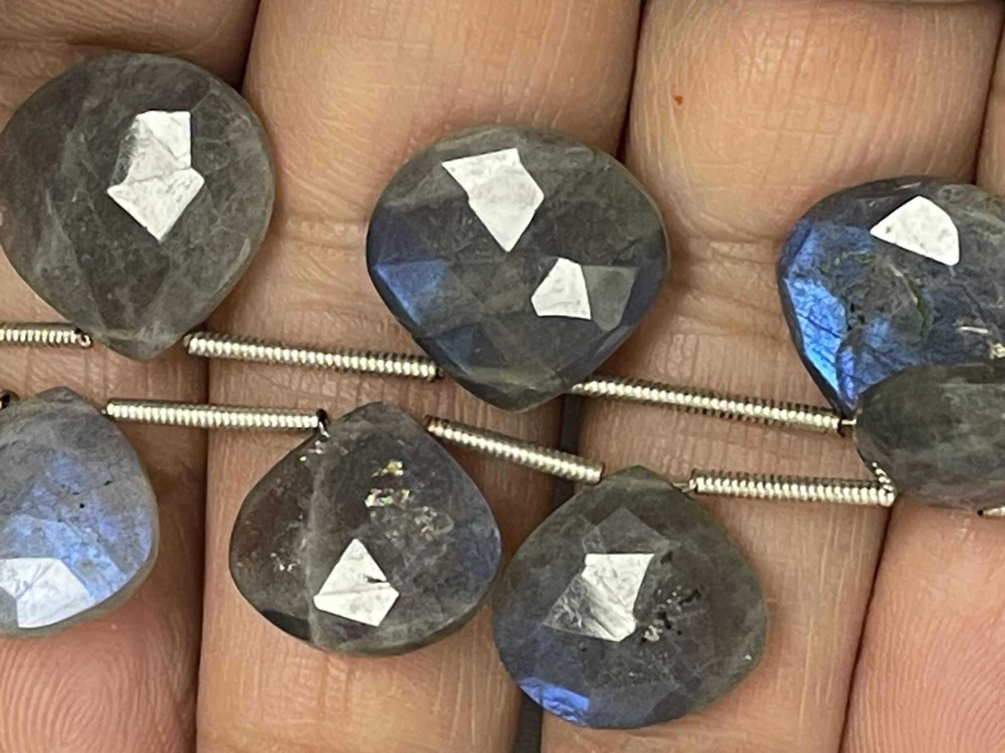 Labradorite Heart Faceted