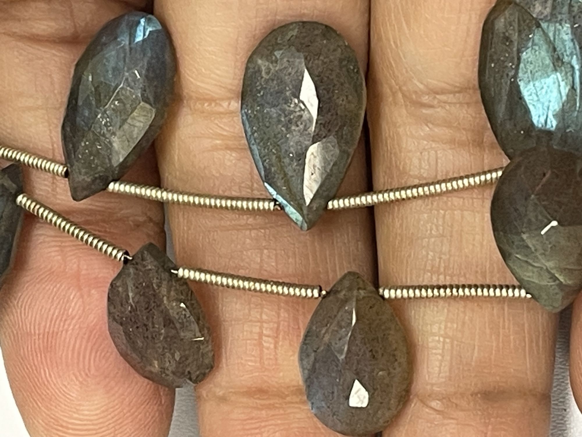 Labradorite Pear Faceted