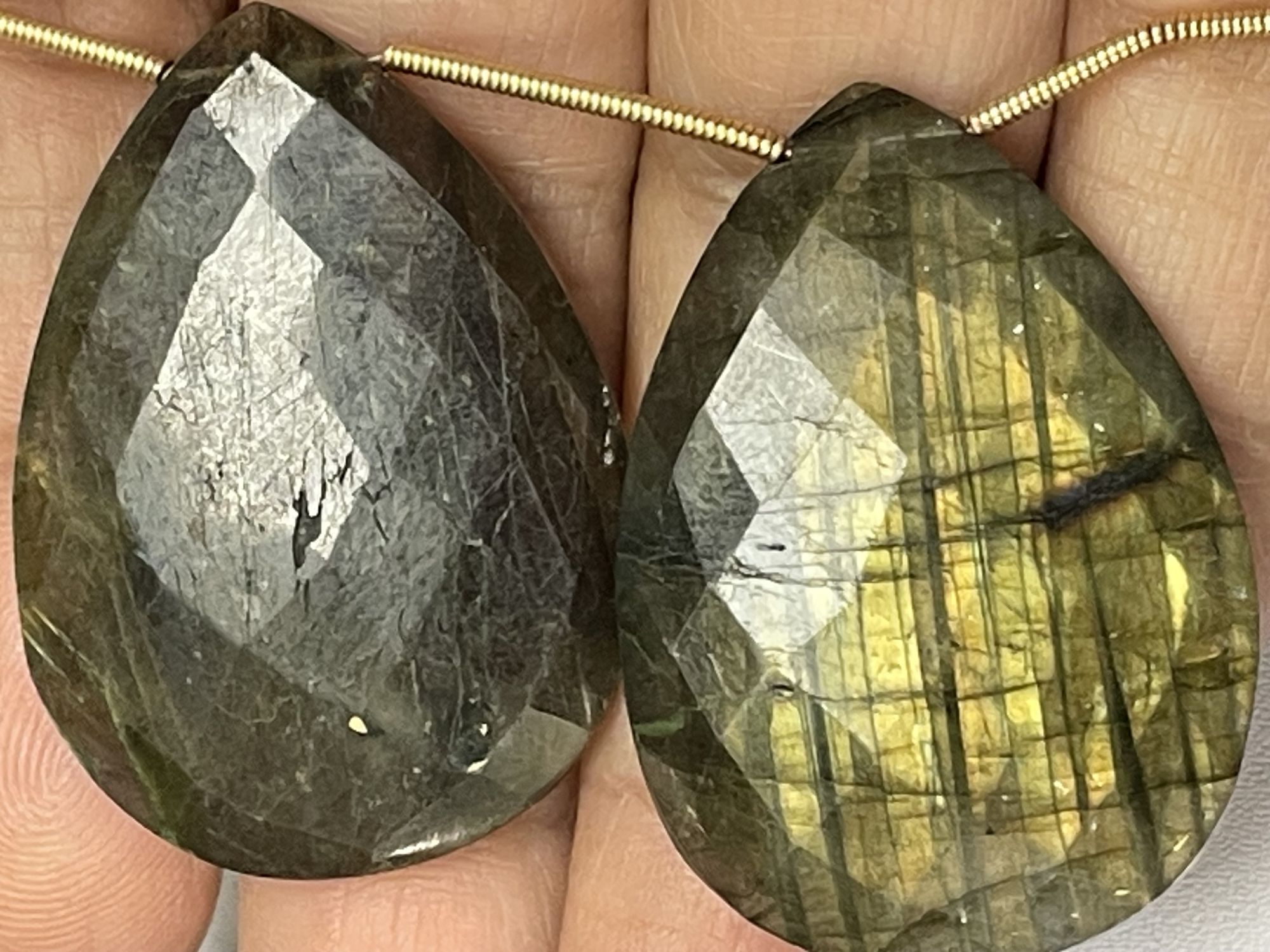 Labradorite Pear Faceted