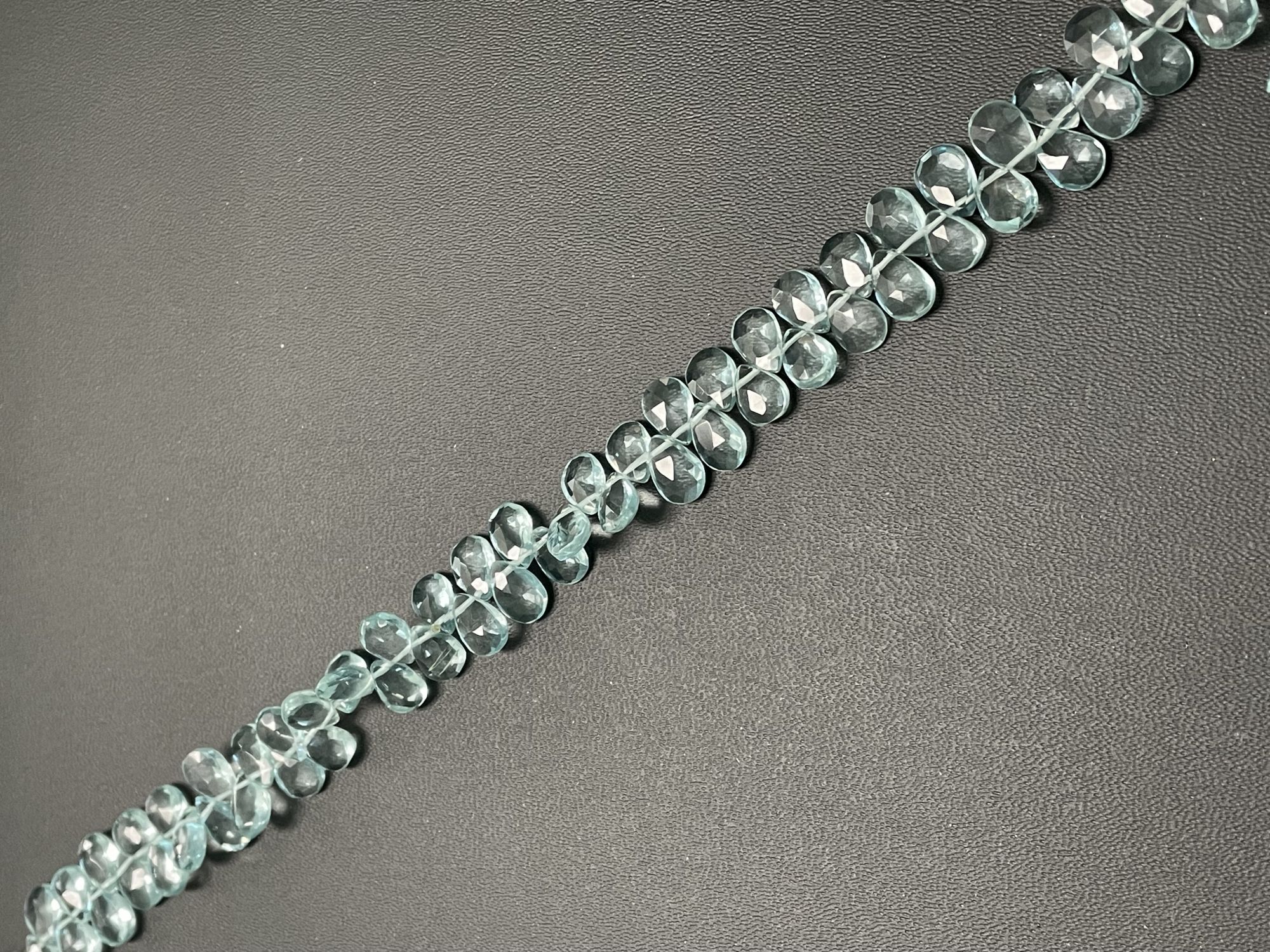 Aqua Hydro Quartz Pear Faceted