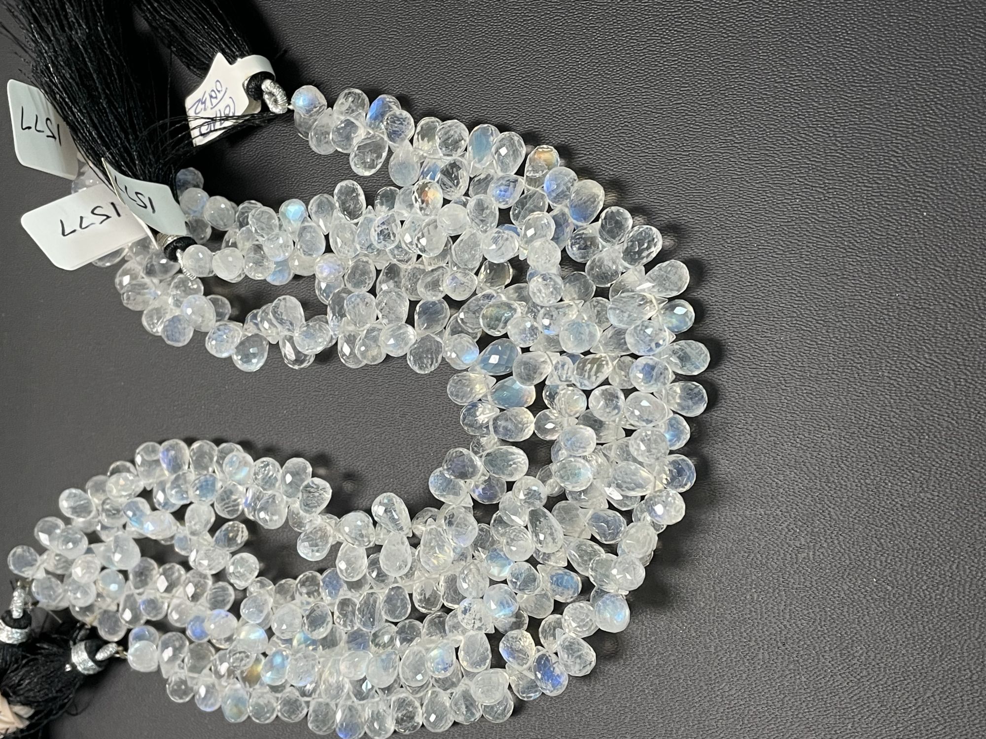 Rainbow Moonstone Drop Faceted