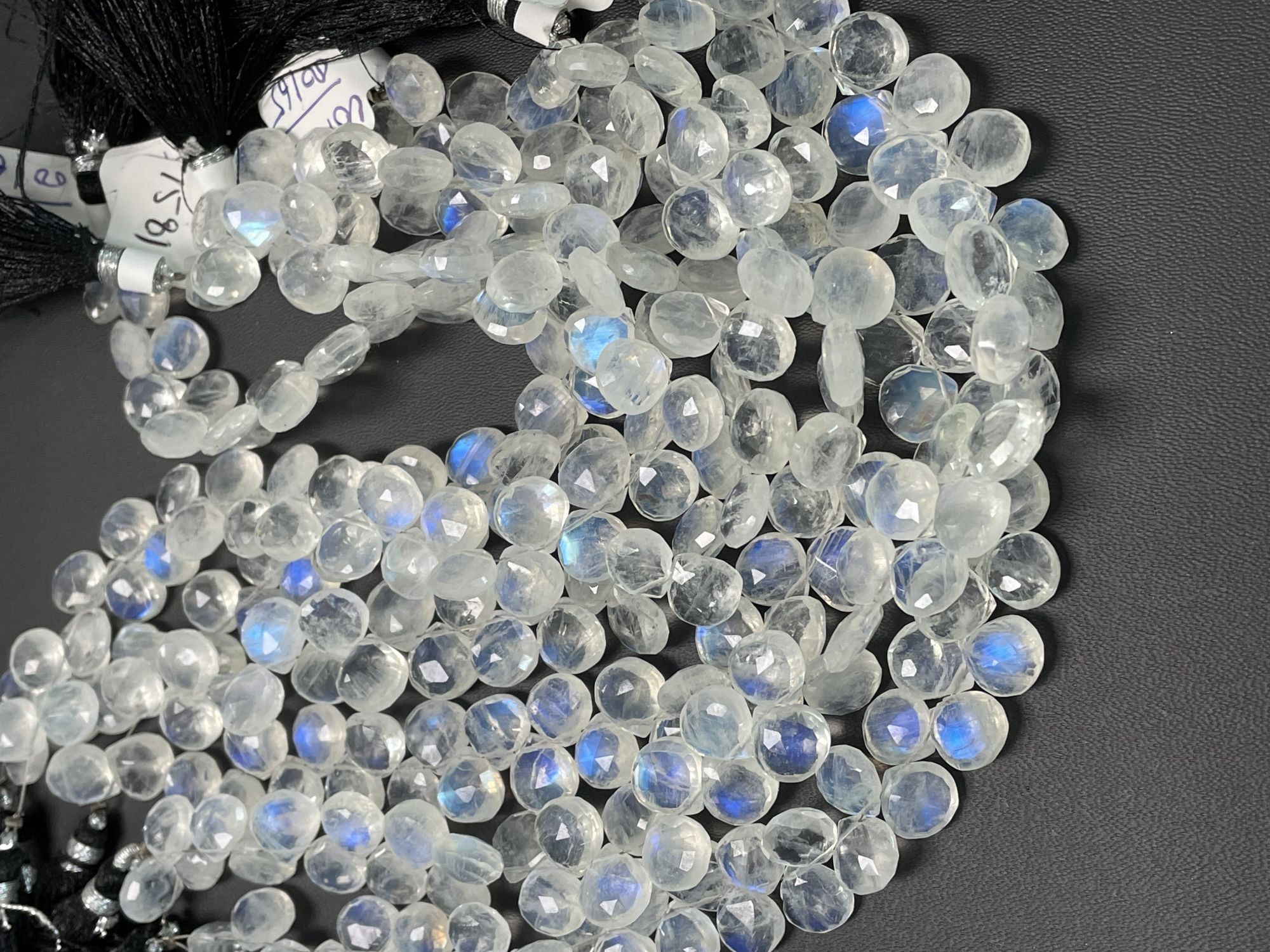 Rainbow Moonstone Heart Faceted