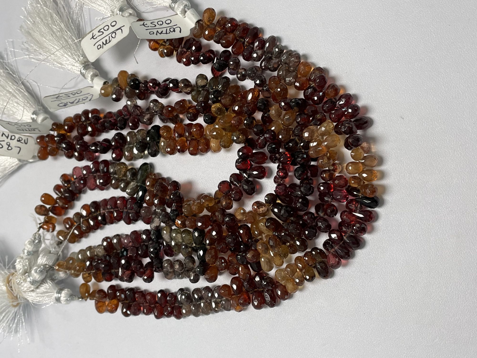 Shaded Brown Tundru Sapphire Drop Faceted