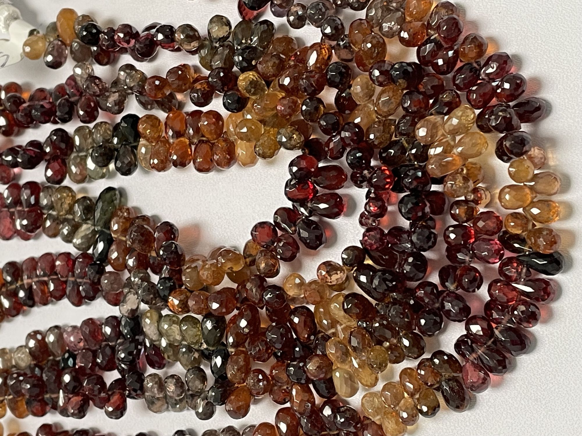 Shaded Brown Tundru Sapphire Drop Faceted