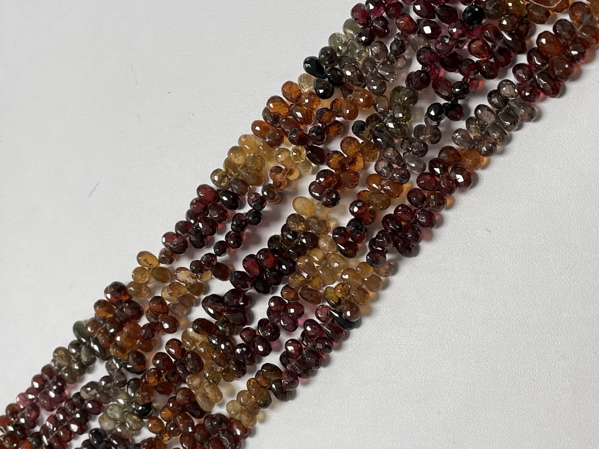 Shaded Brown Tundru Sapphire Drop Faceted