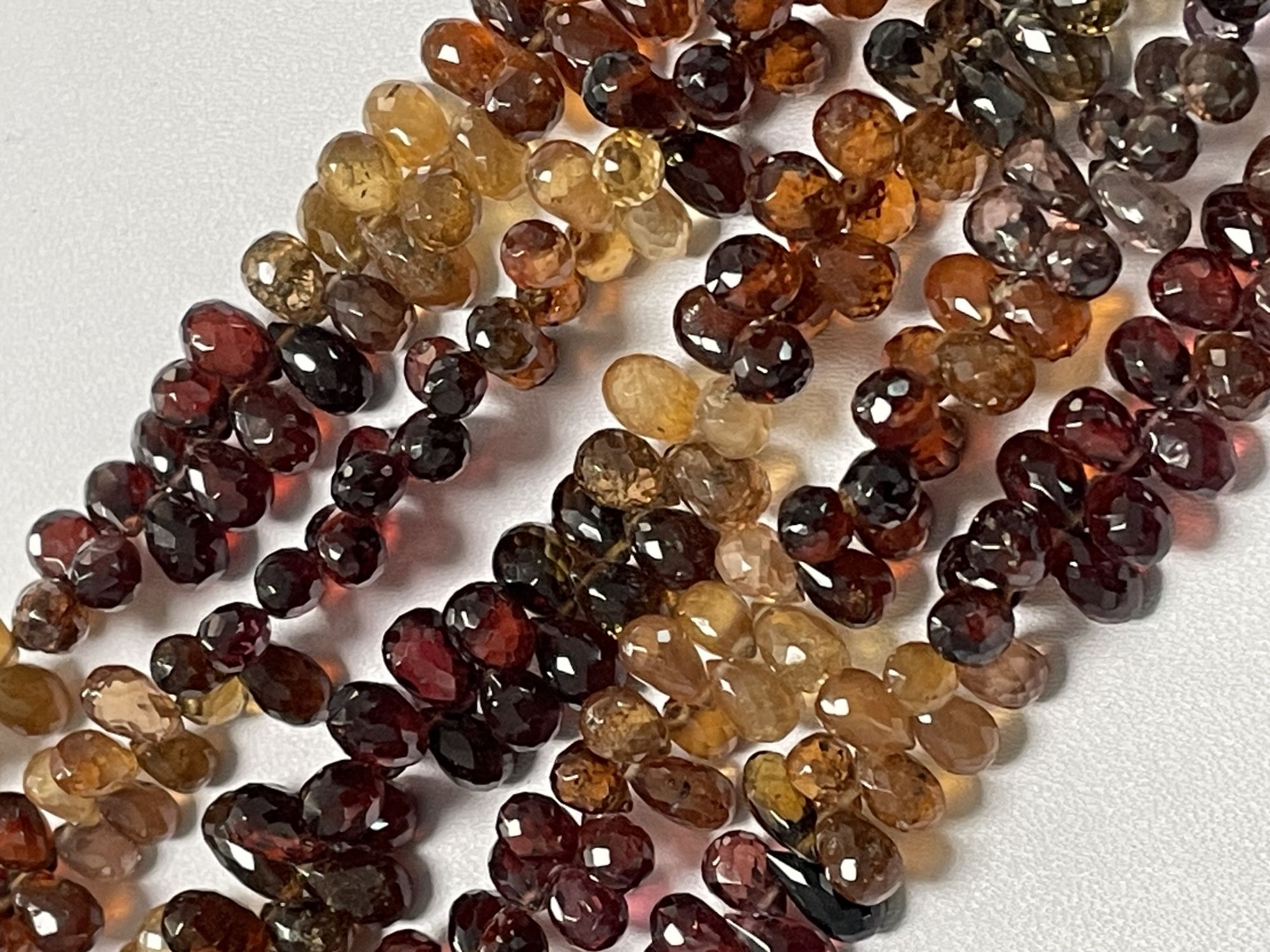 Shaded Brown Tundru Sapphire Drop Faceted