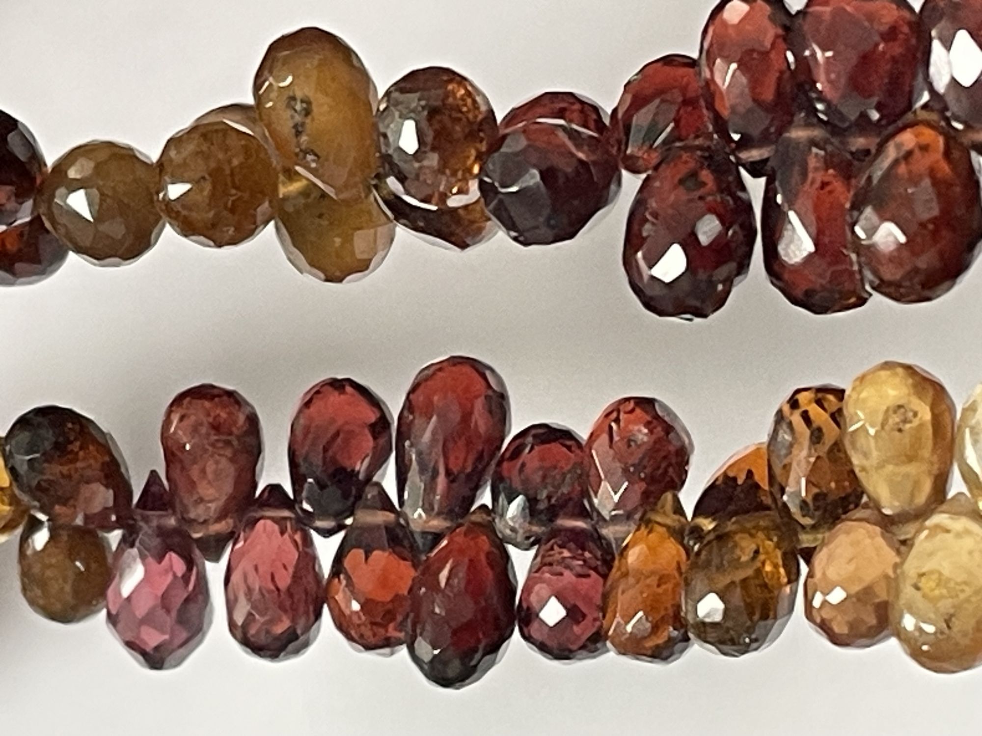 Shaded Brown Tundru Sapphire Drop Faceted