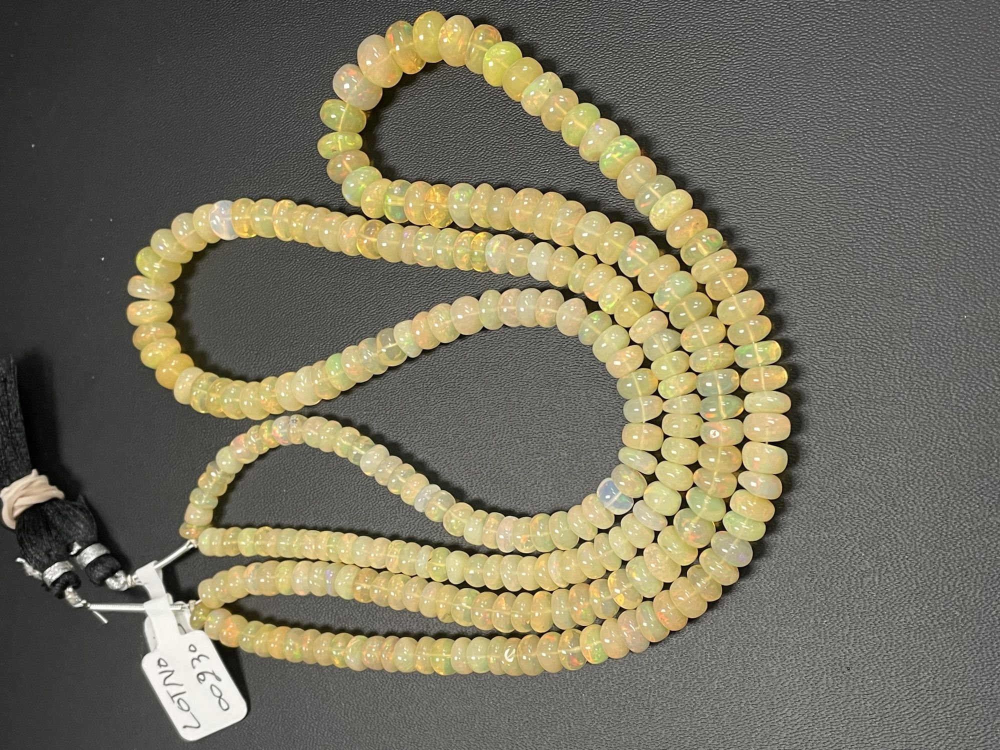 Yellow Ethiopian Opal Rondelle Smooth