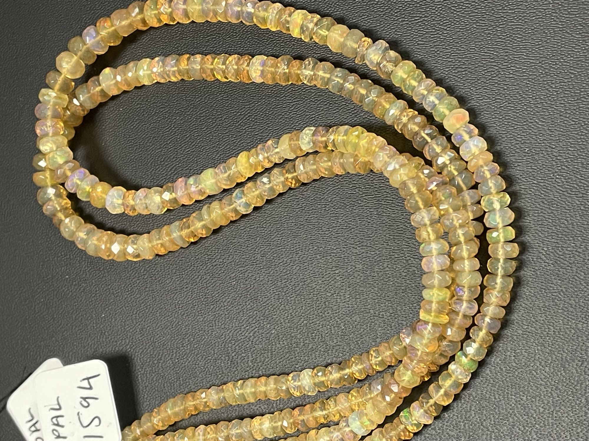 Brown Ethiopian Opal Rondelle Smooth