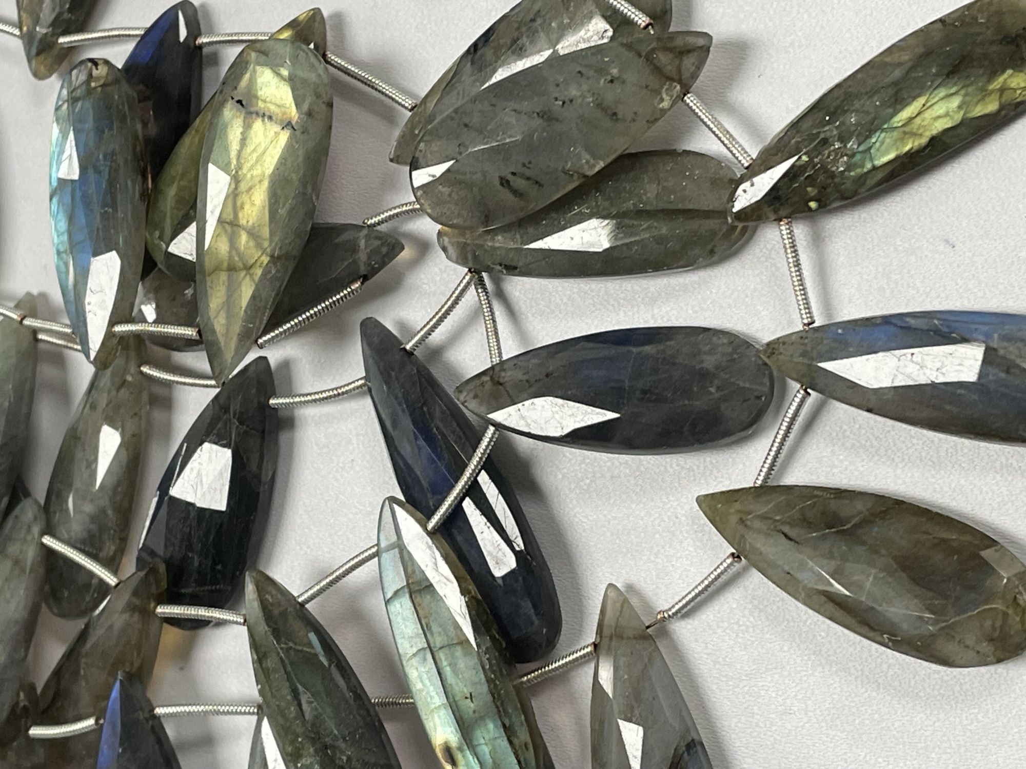 Labradorite Long Pear Faceted
