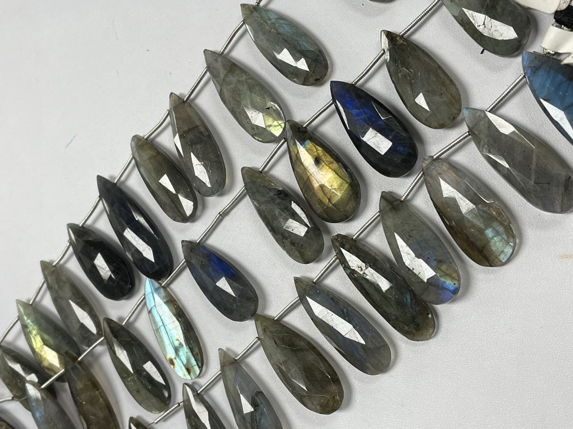 Labradorite Long Pear Faceted