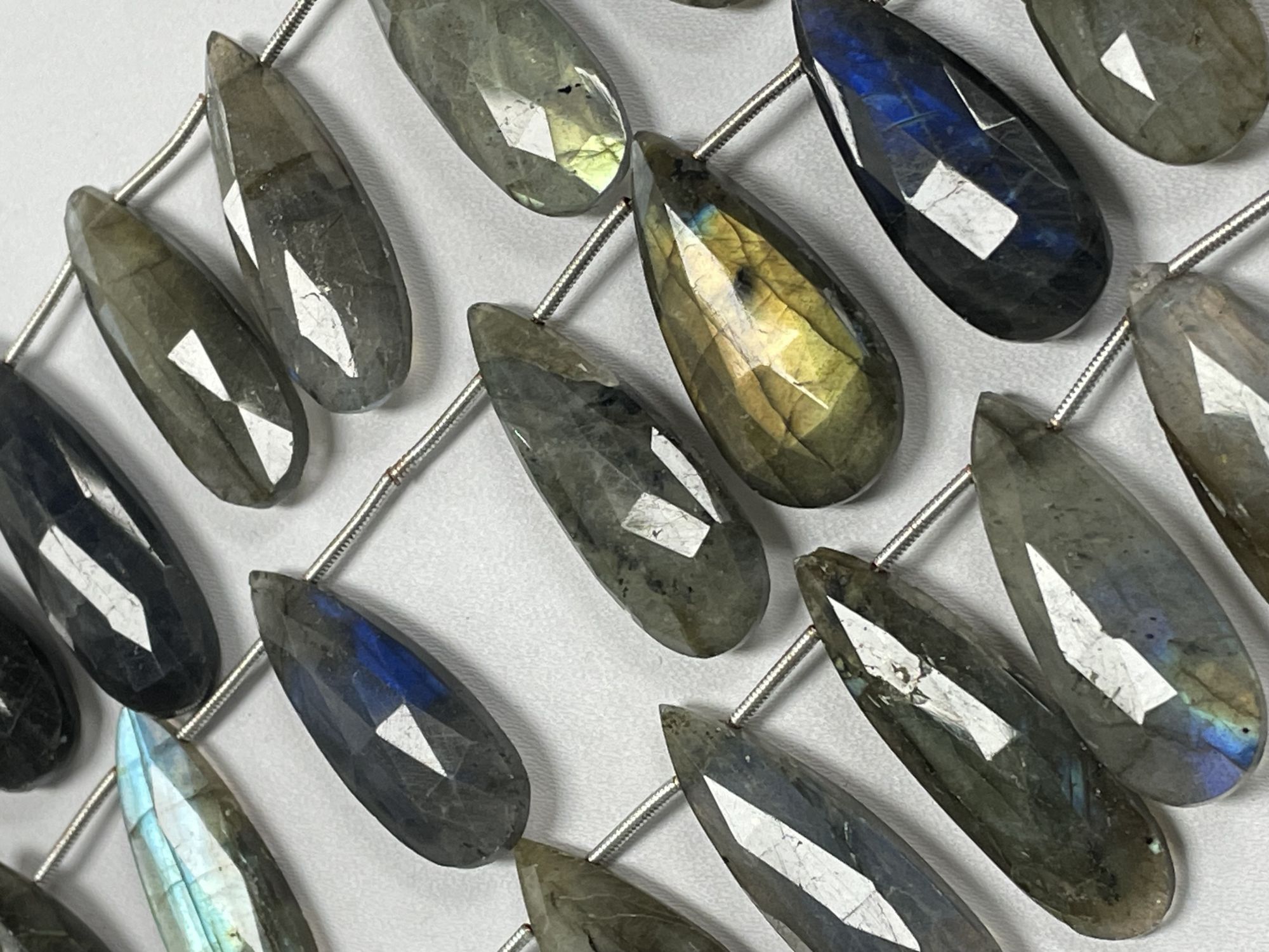 Labradorite Long Pear Faceted
