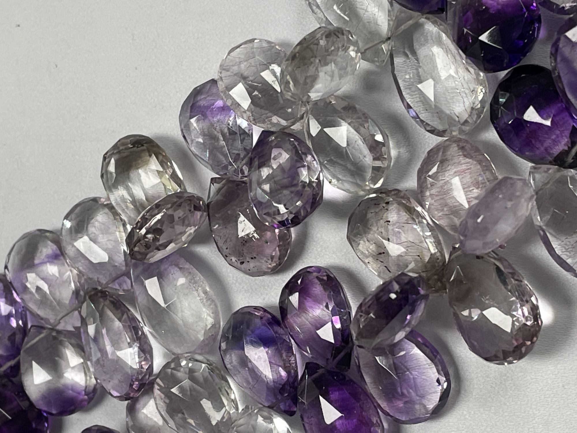 Purple Moss Amethyst Pear Faceted