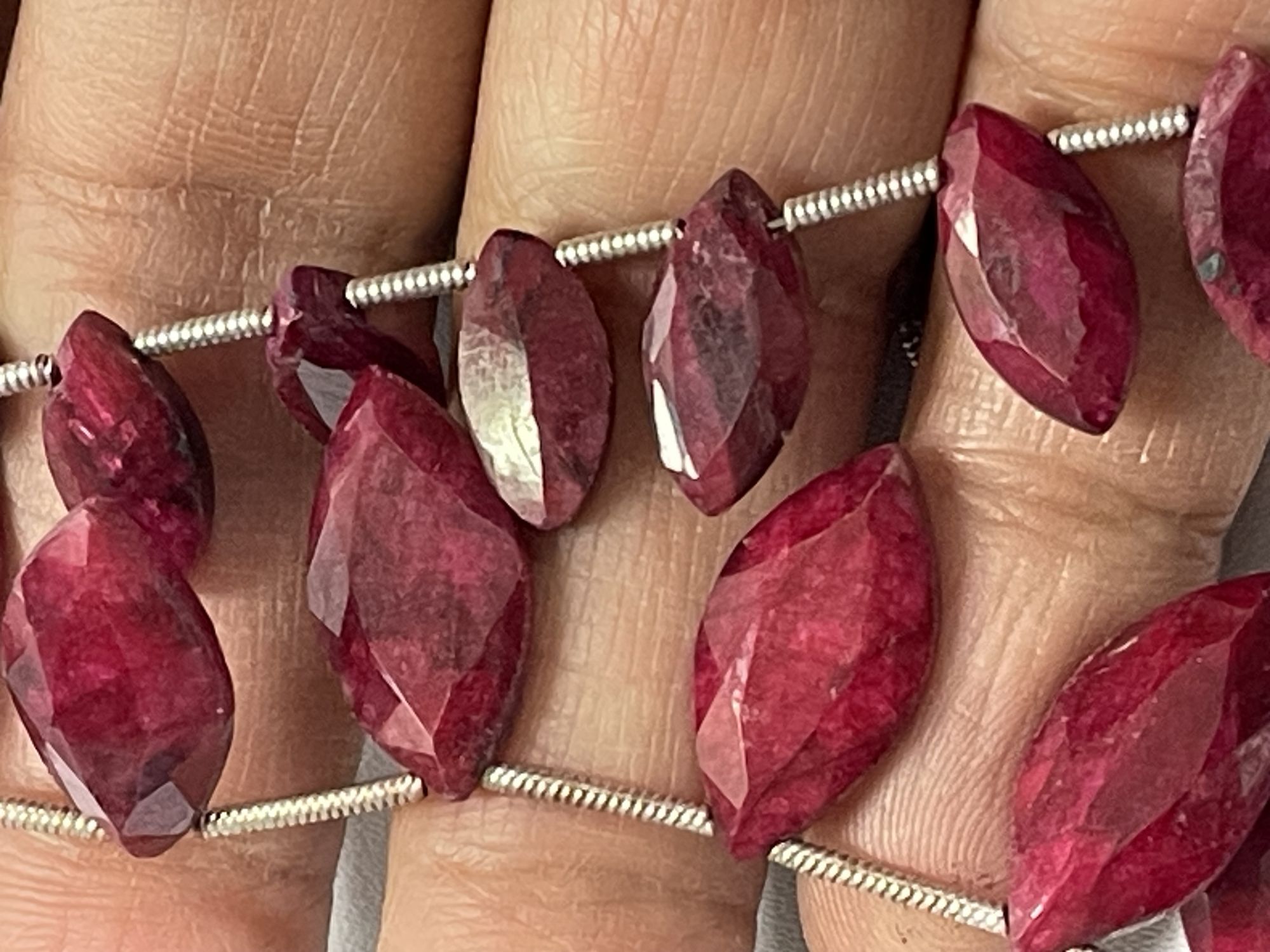 Dyed Ruby Marquise Faceted