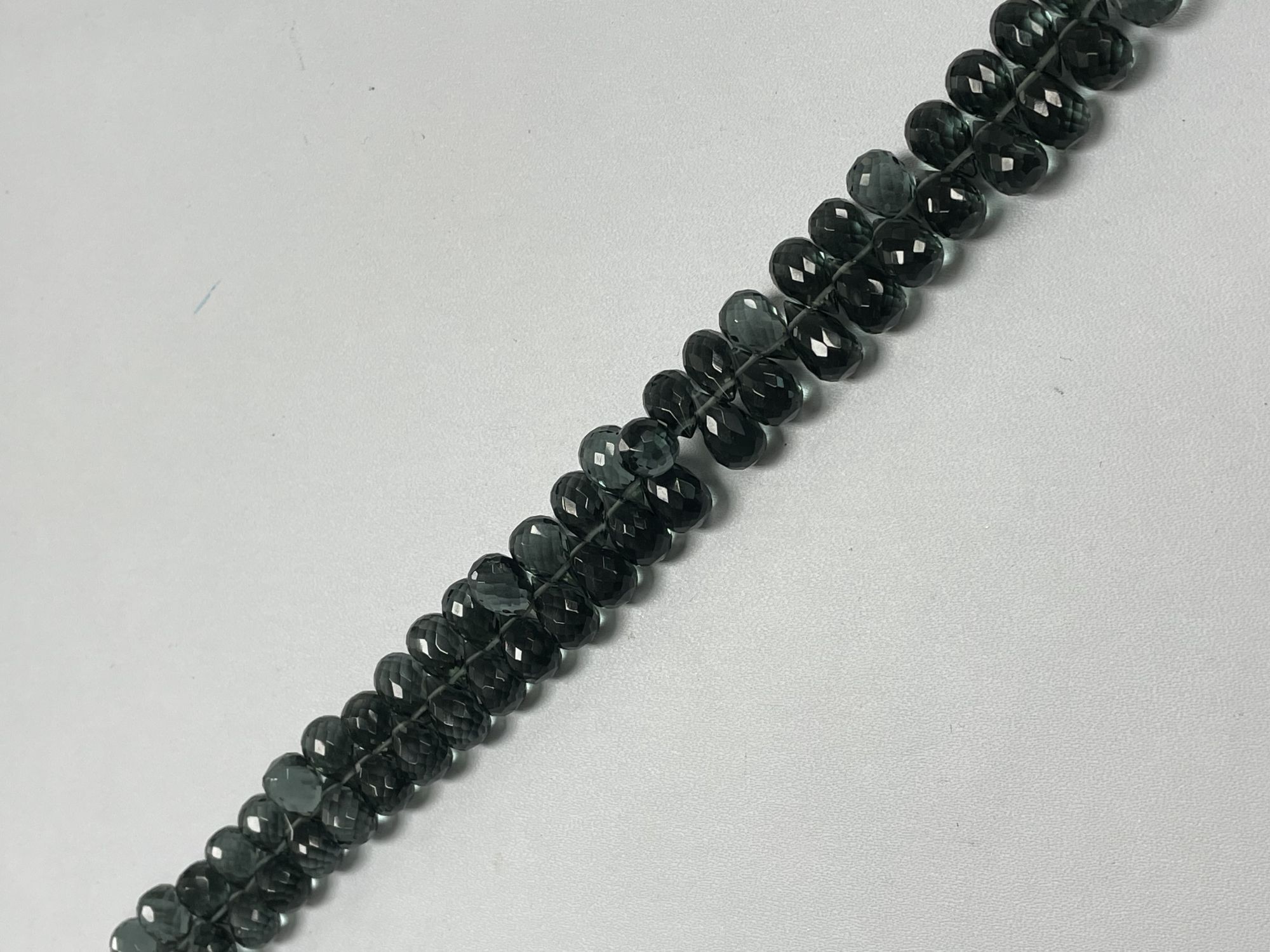 Grey Hydro quartz Drop Faceted