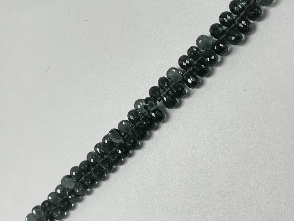 Grey Hydro quartz Drop Faceted