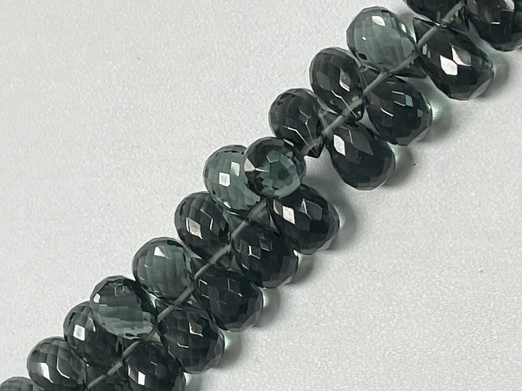 Grey Hydro quartz Drop Faceted