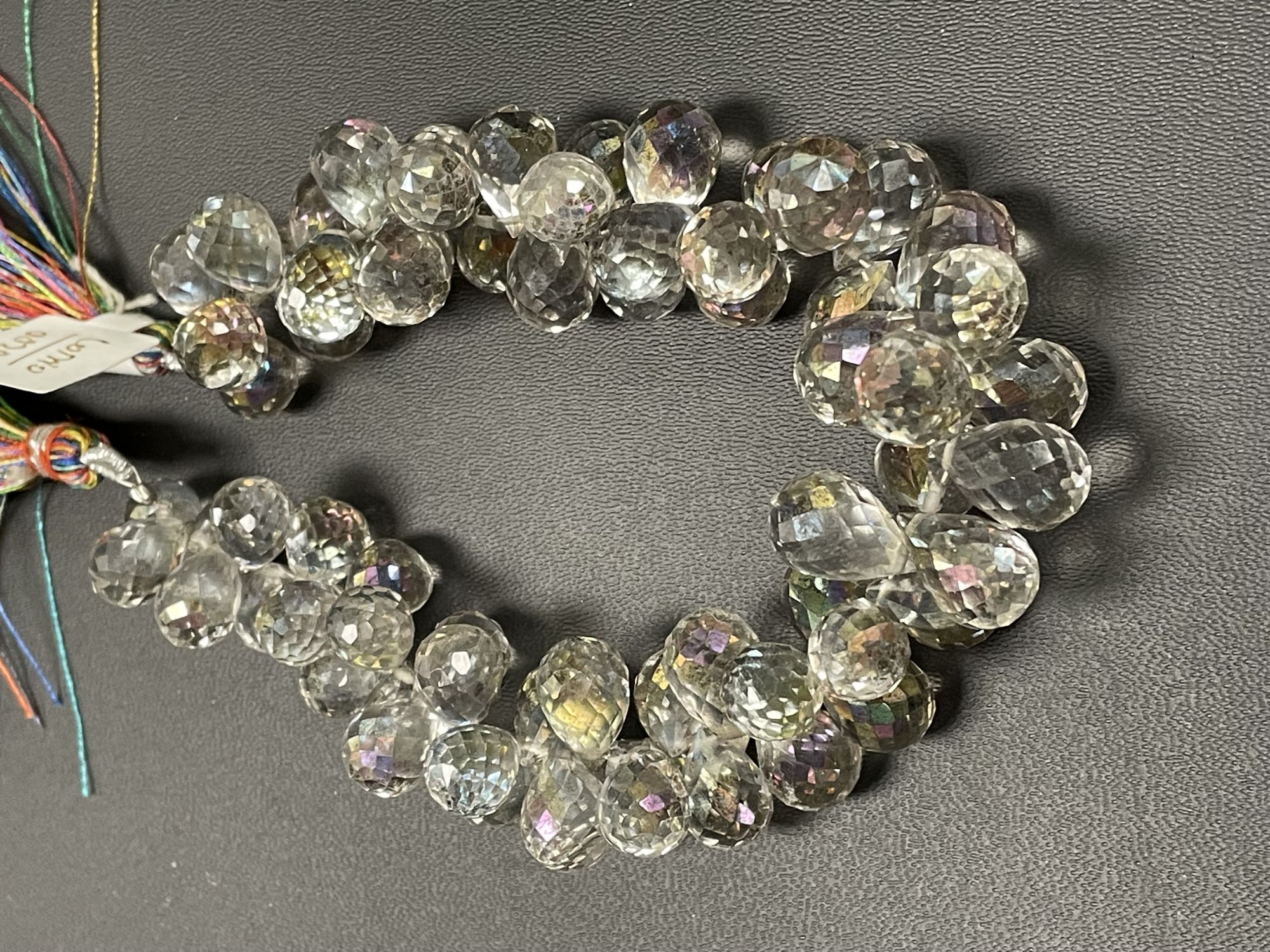 Clear Mystic Quartz Drop Faceted