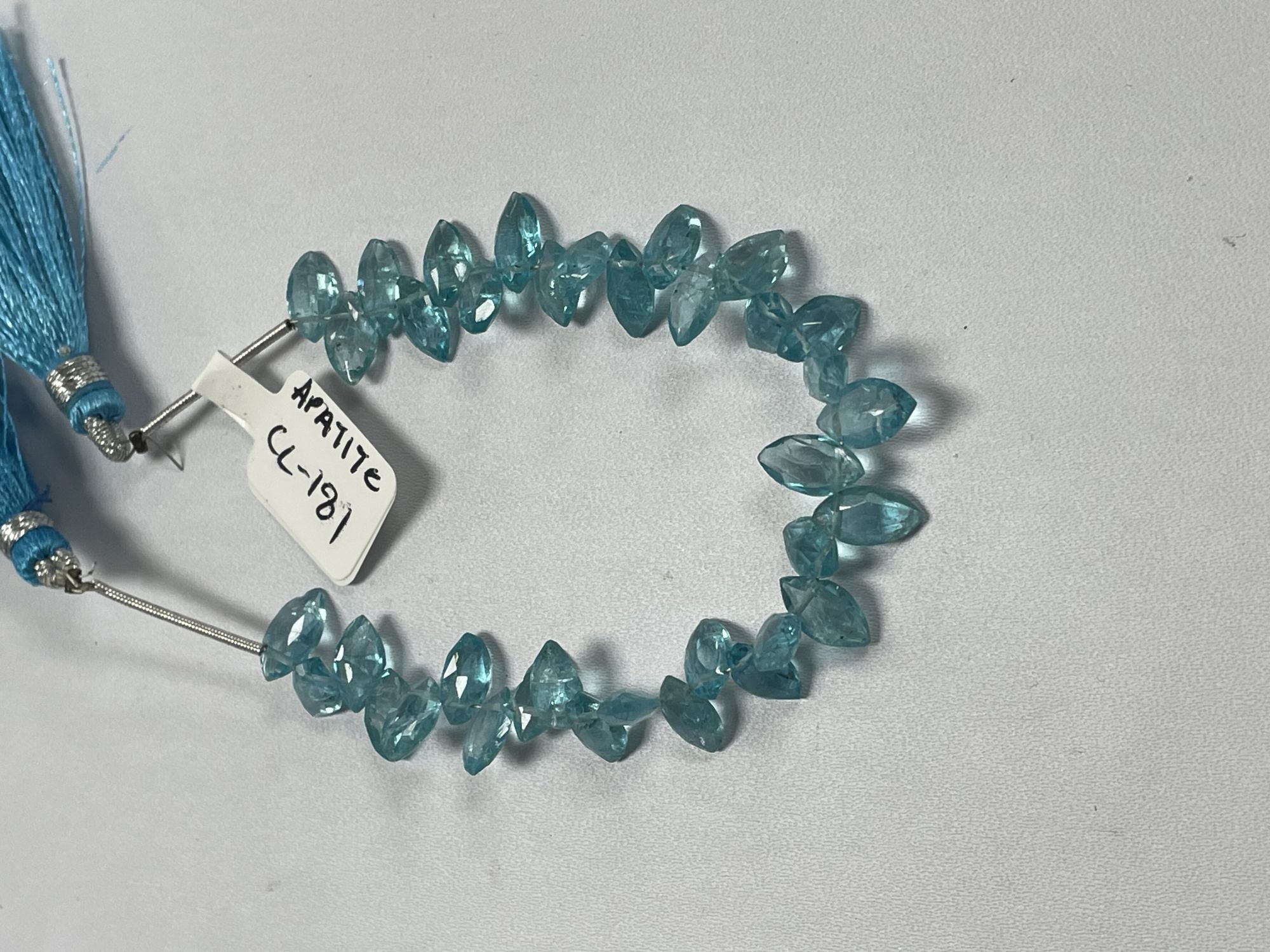 Blue Apatite Marquise Faceted
