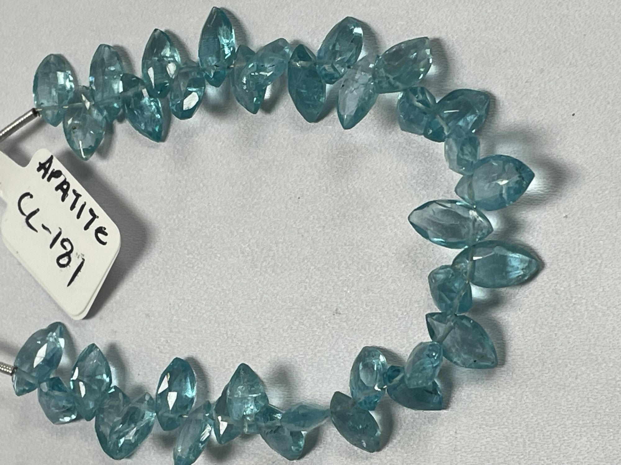 Blue Apatite Marquise Faceted