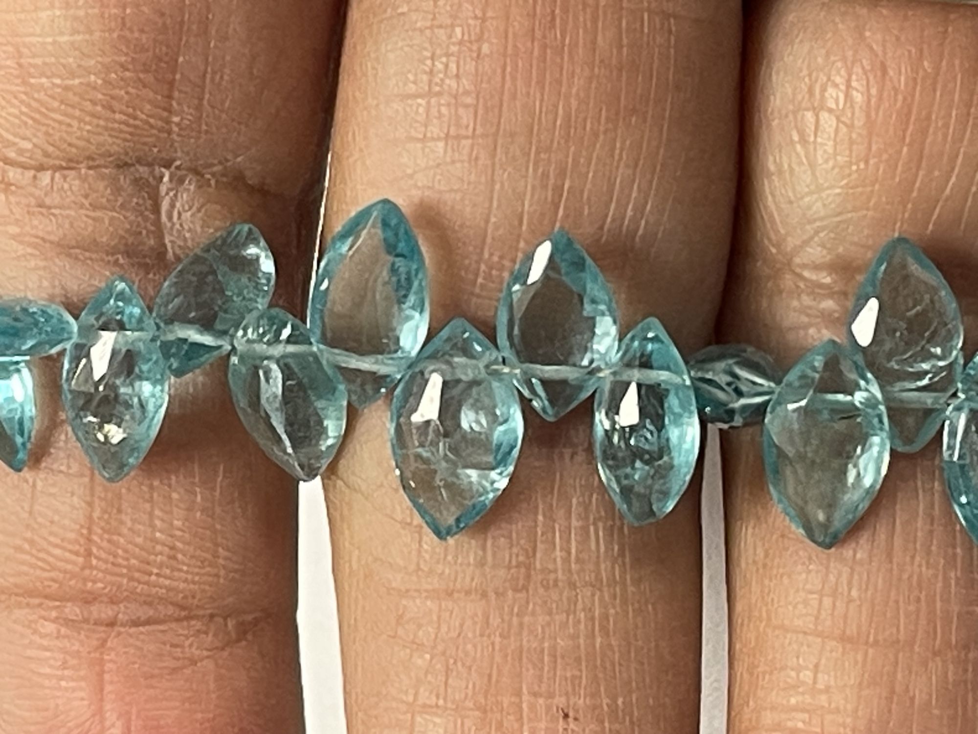 Blue Apatite Marquise Faceted