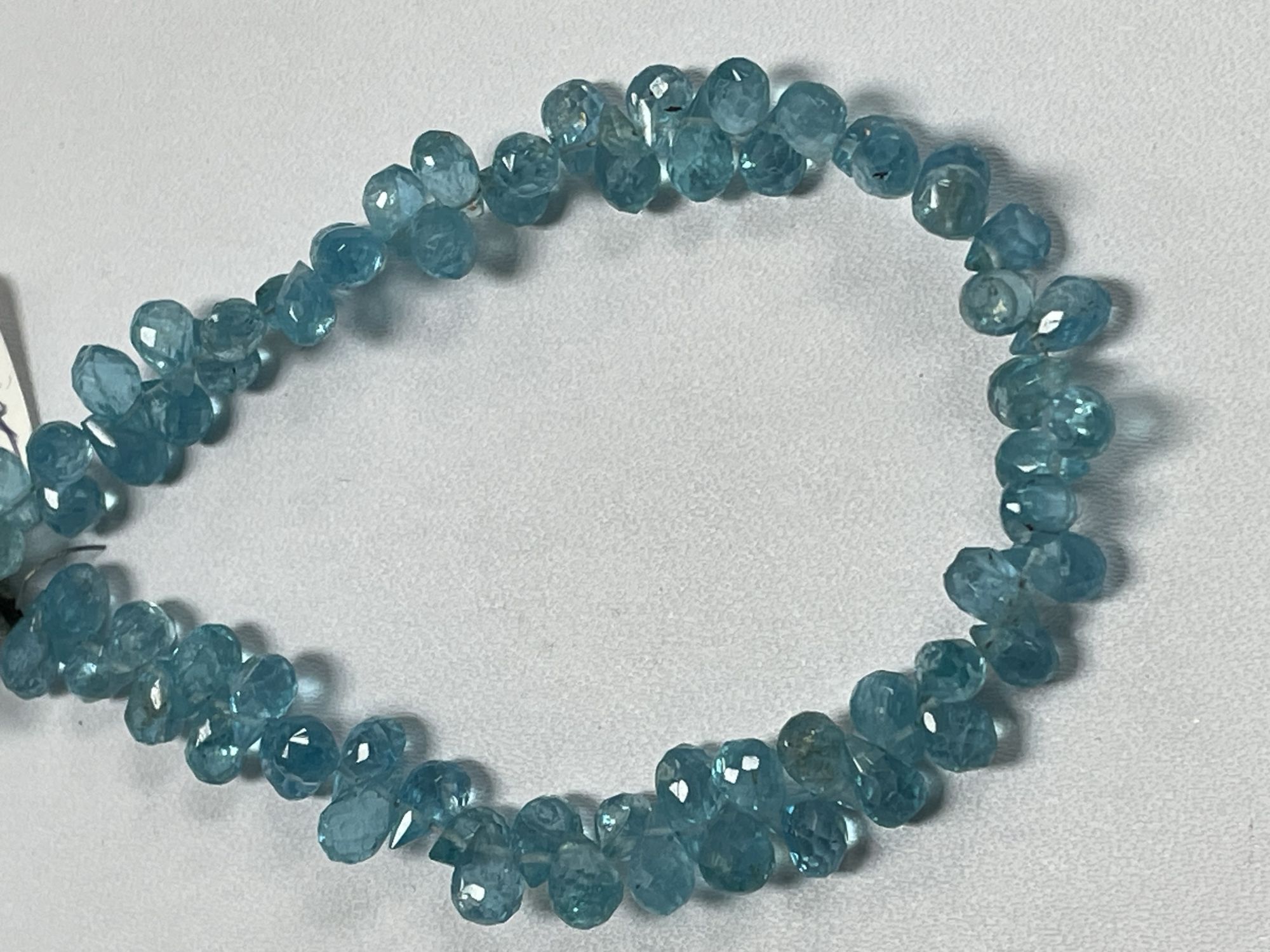 Blue Apatite Drop Faceted