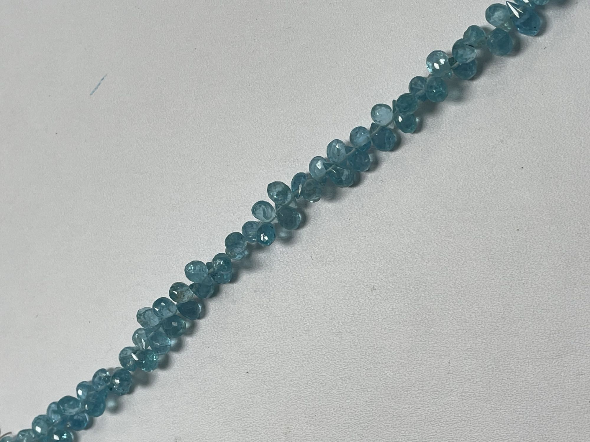 Blue Apatite Drop Faceted