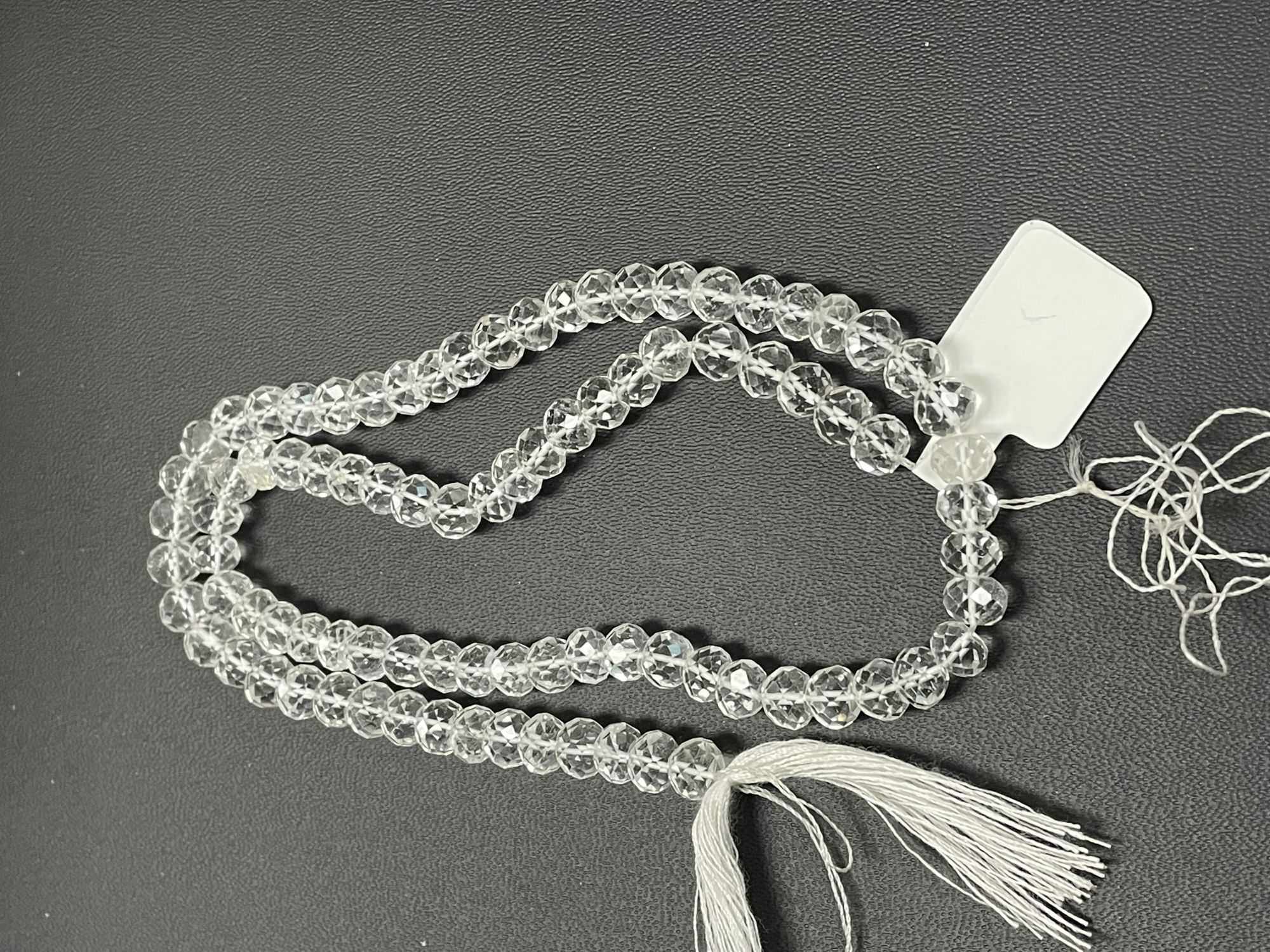 Crystal Quartz Rondelle Faceted