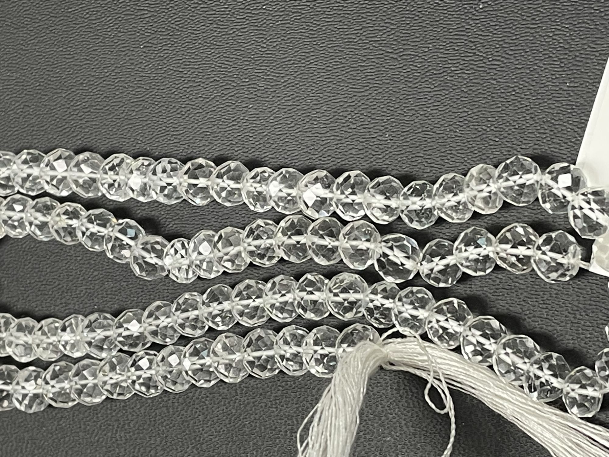 Crystal Quartz Rondelle Faceted