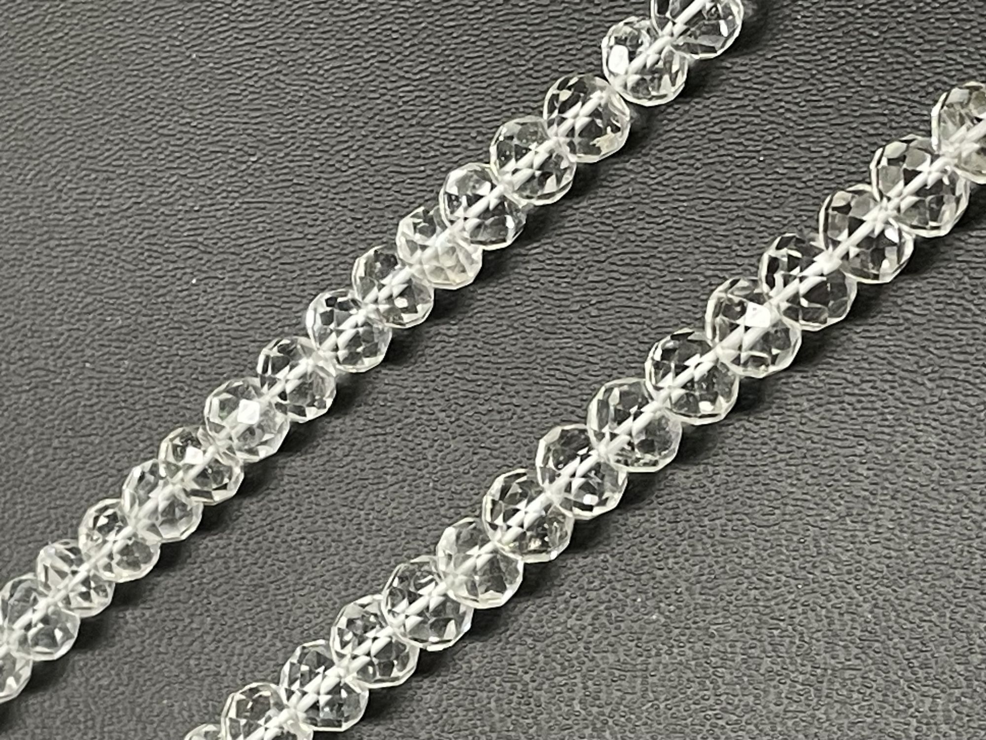 Crystal Quartz Rondelle Faceted