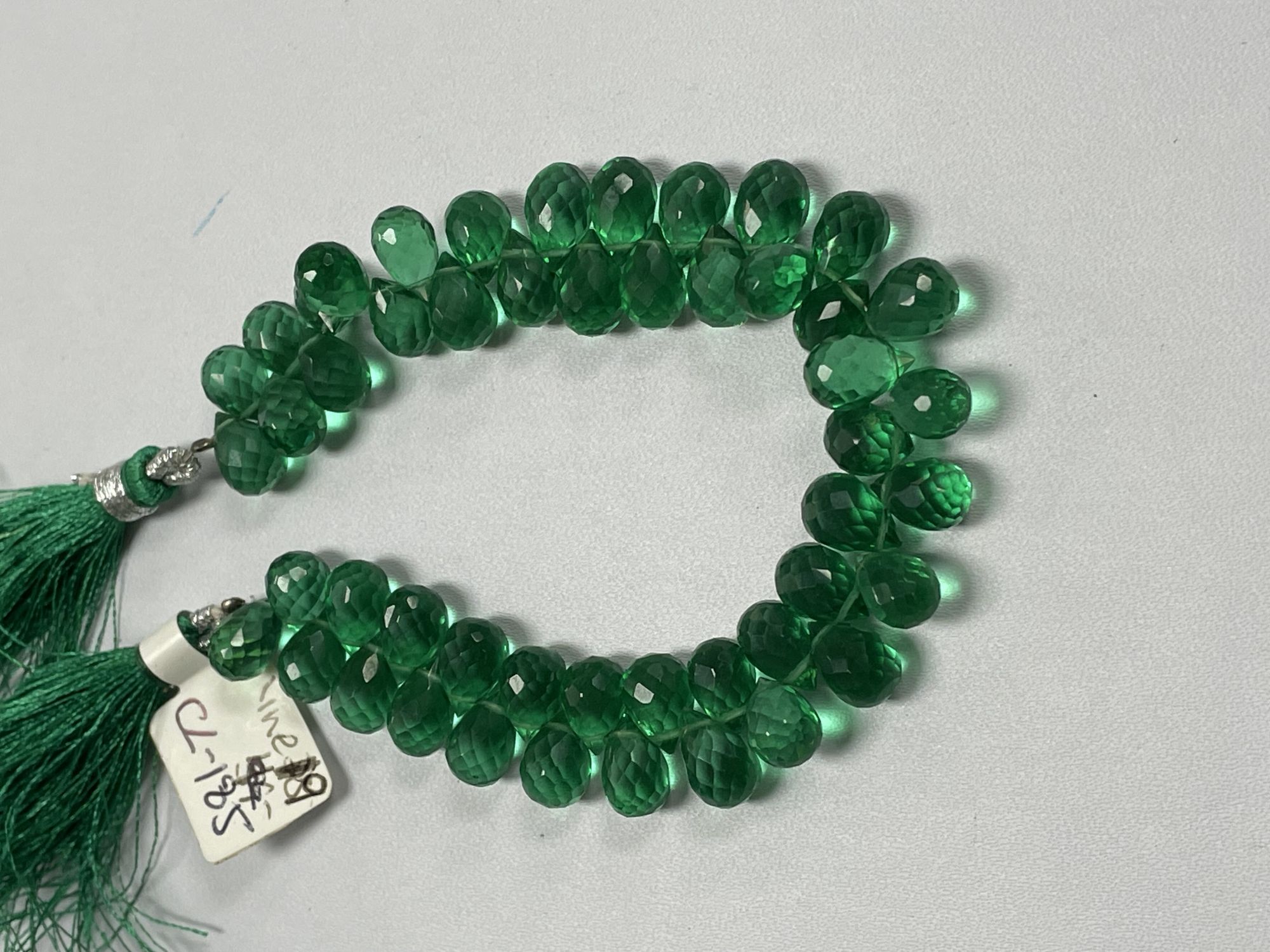 Green Hydro Quartz Drop Faceted