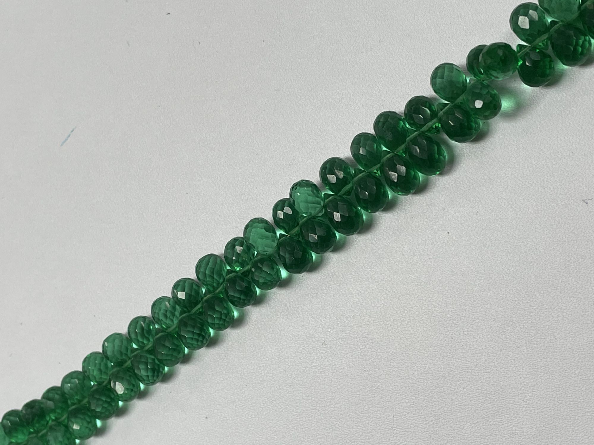 Green Hydro Quartz Drop Faceted