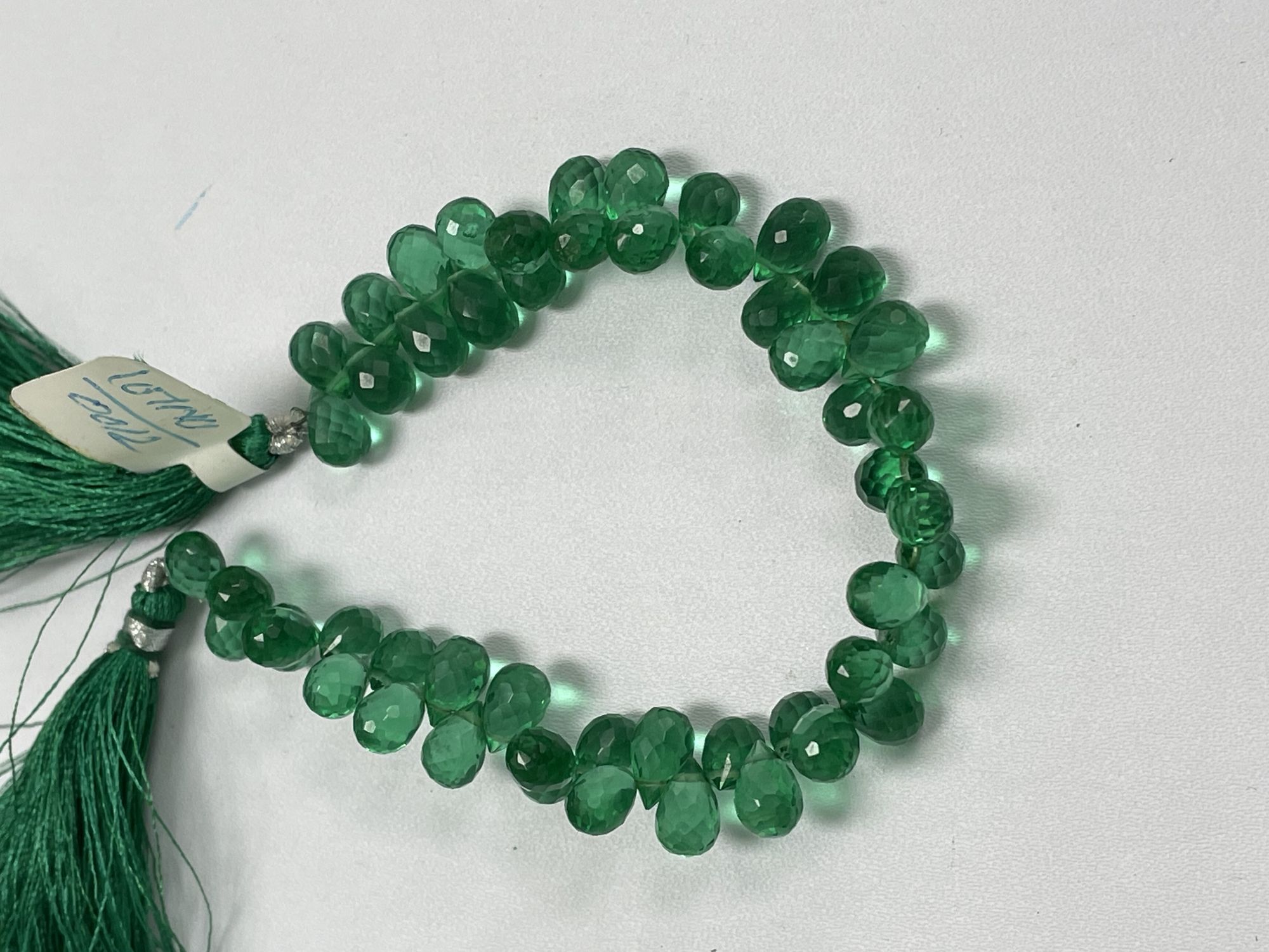 Green Hydro Quartz Drop Faceted