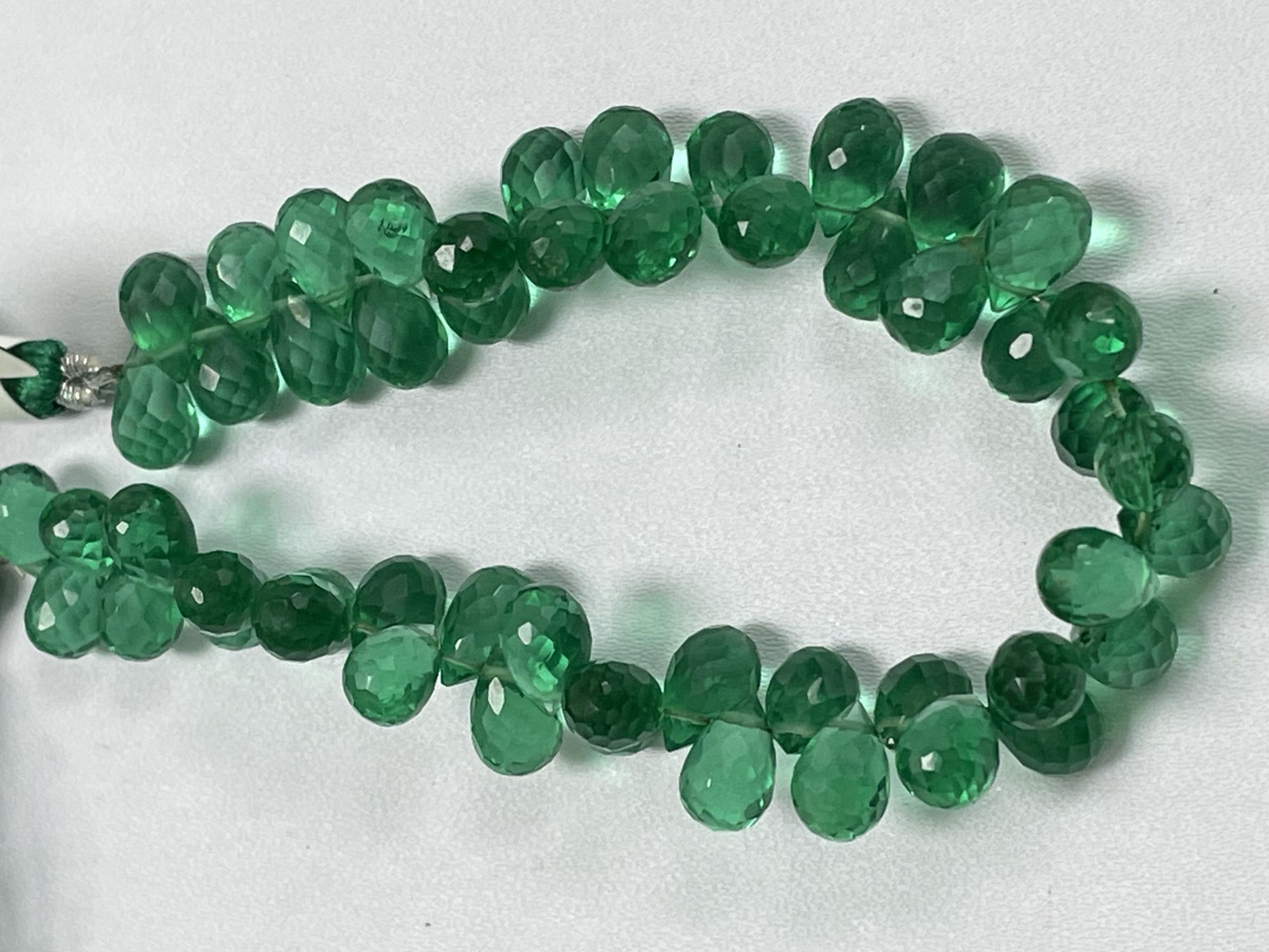 Green Hydro Quartz Drop Faceted