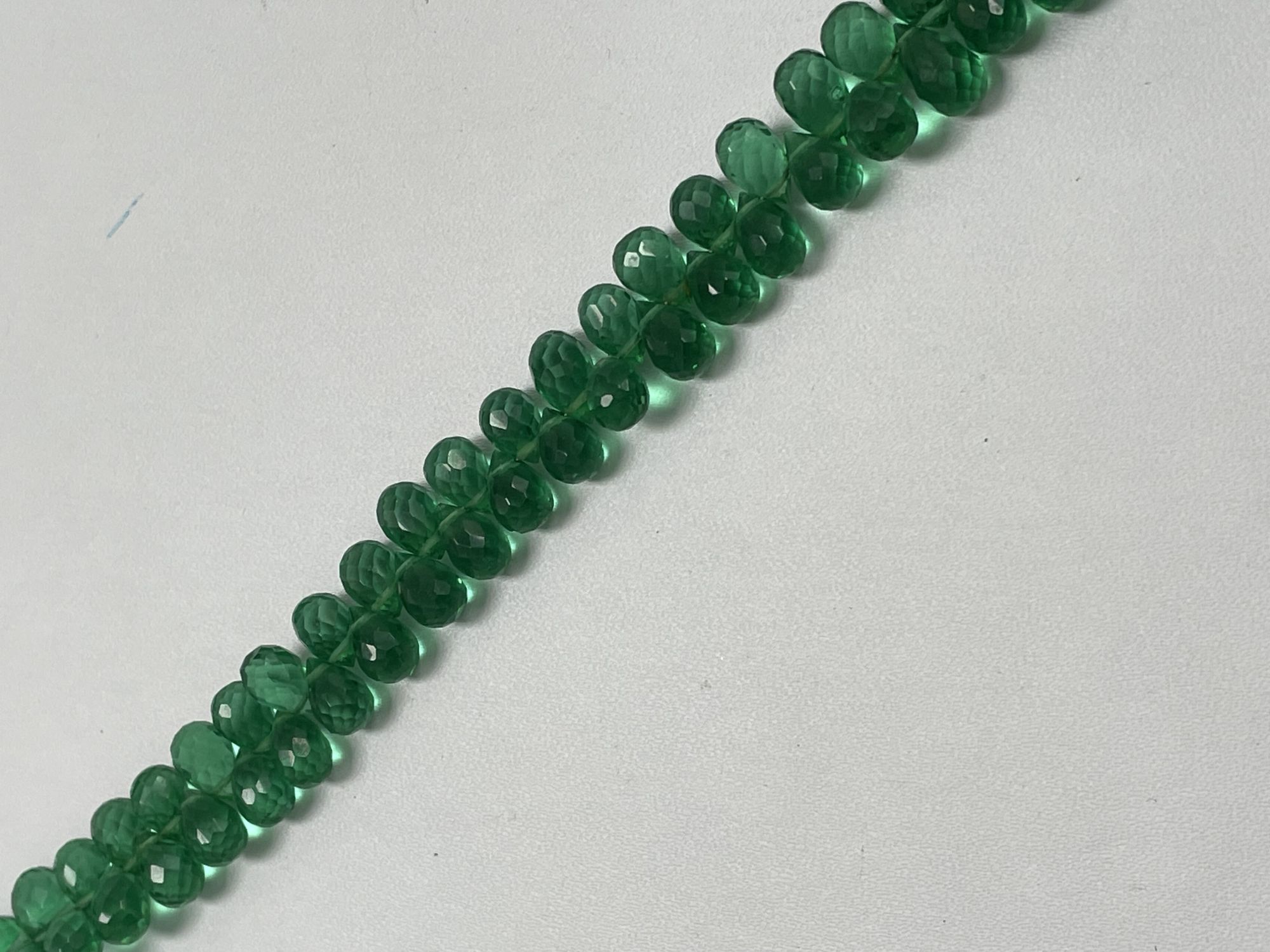Green Hydro Quartz Drop Faceted