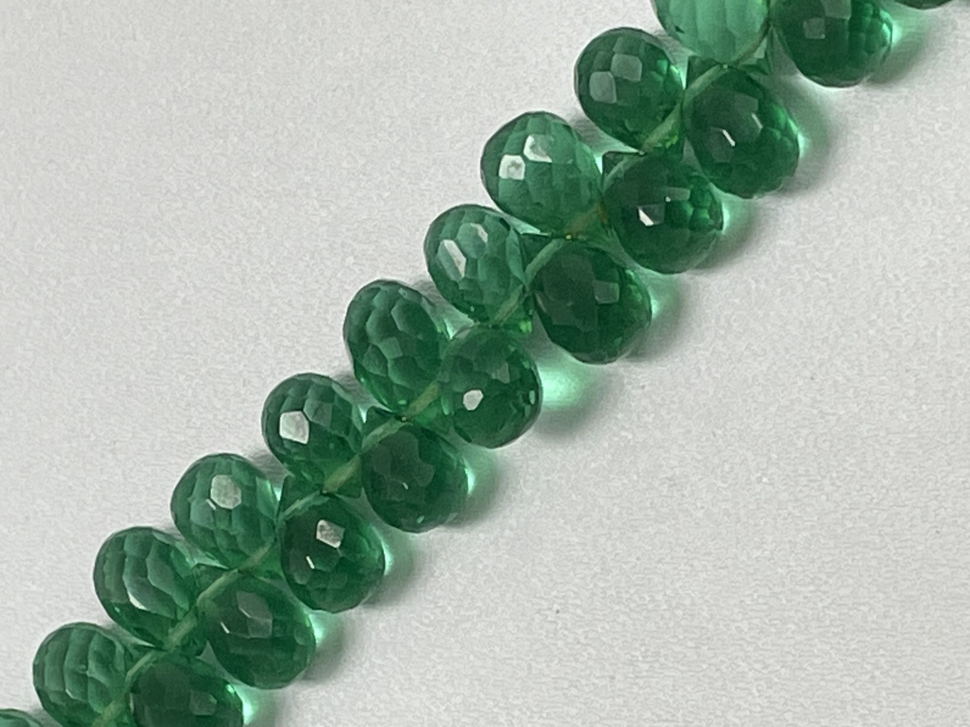 Green Hydro Quartz Drop Faceted